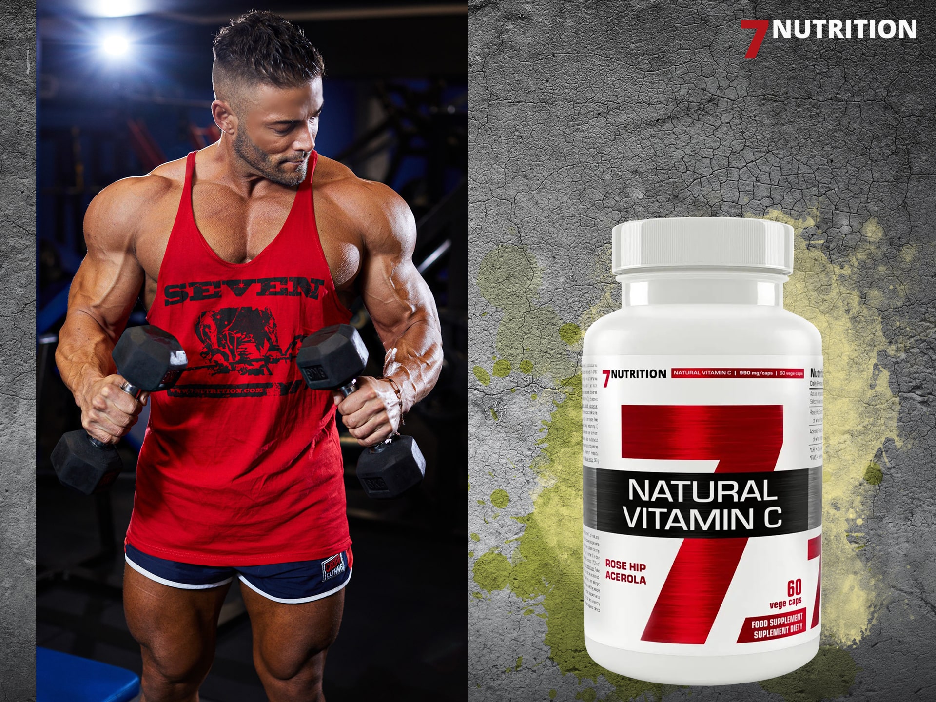 7 NUTRITION Natural Vitamin C - 60vcaps