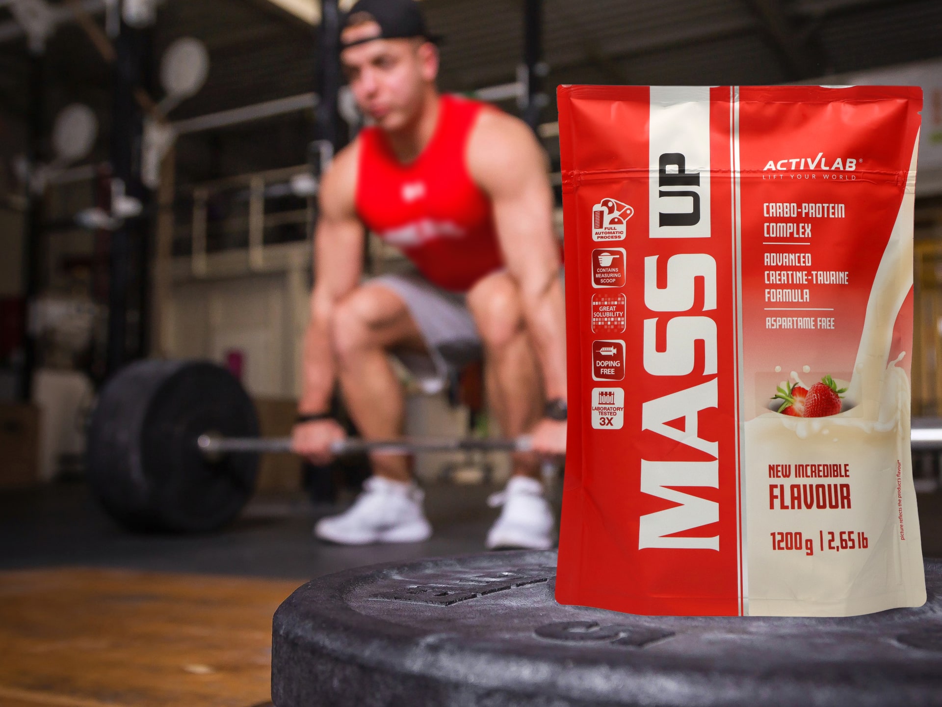 Kohlenhydrat-Protein-Supplement ERDBEERE