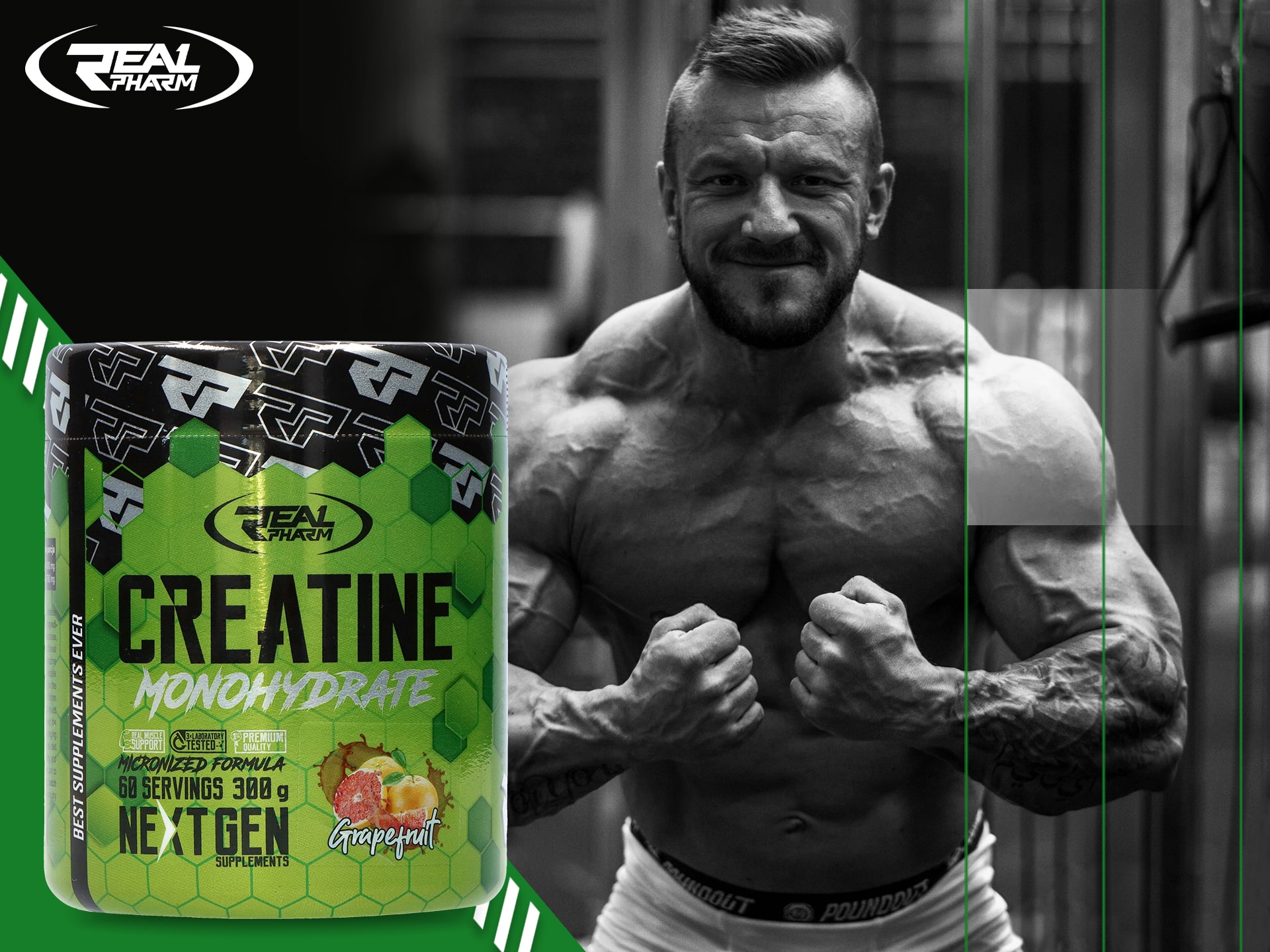 REAL PHARM Creatine Monohydrate - 300g