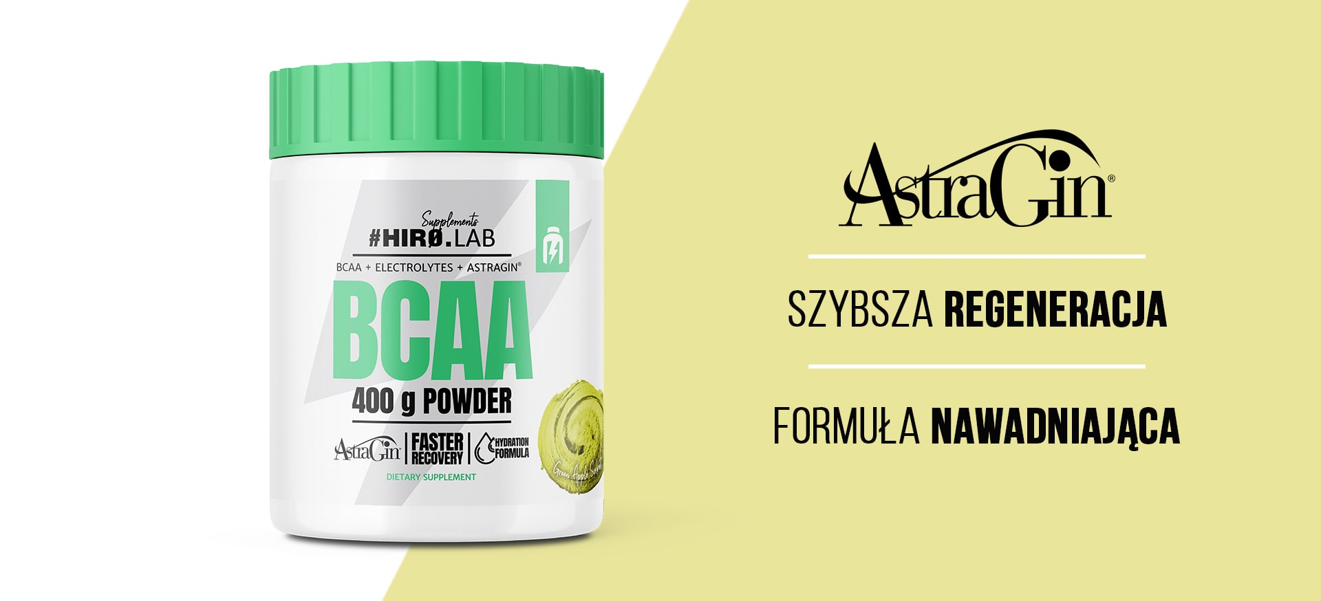 hiro.lab bcaa pulver 400g apfel aminosäuren