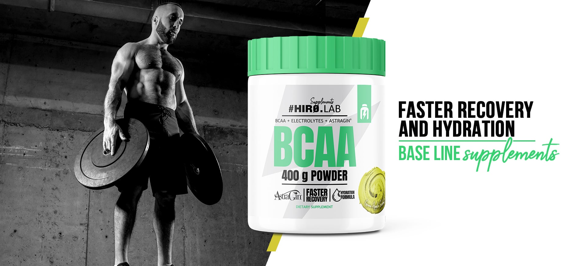 hiro.lab bcaa pulver 400g apfel dietetisches Supplement