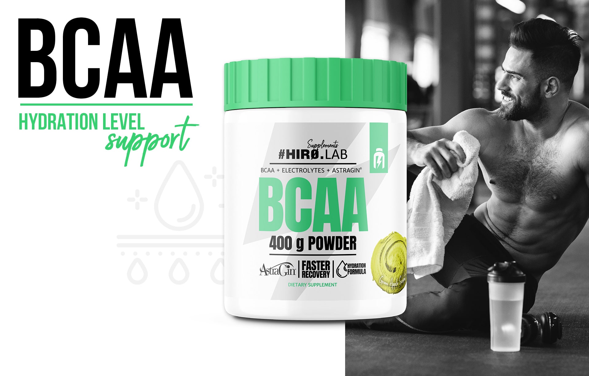 hiro.lab bcaa 400g apfel elektrolyten hydratation