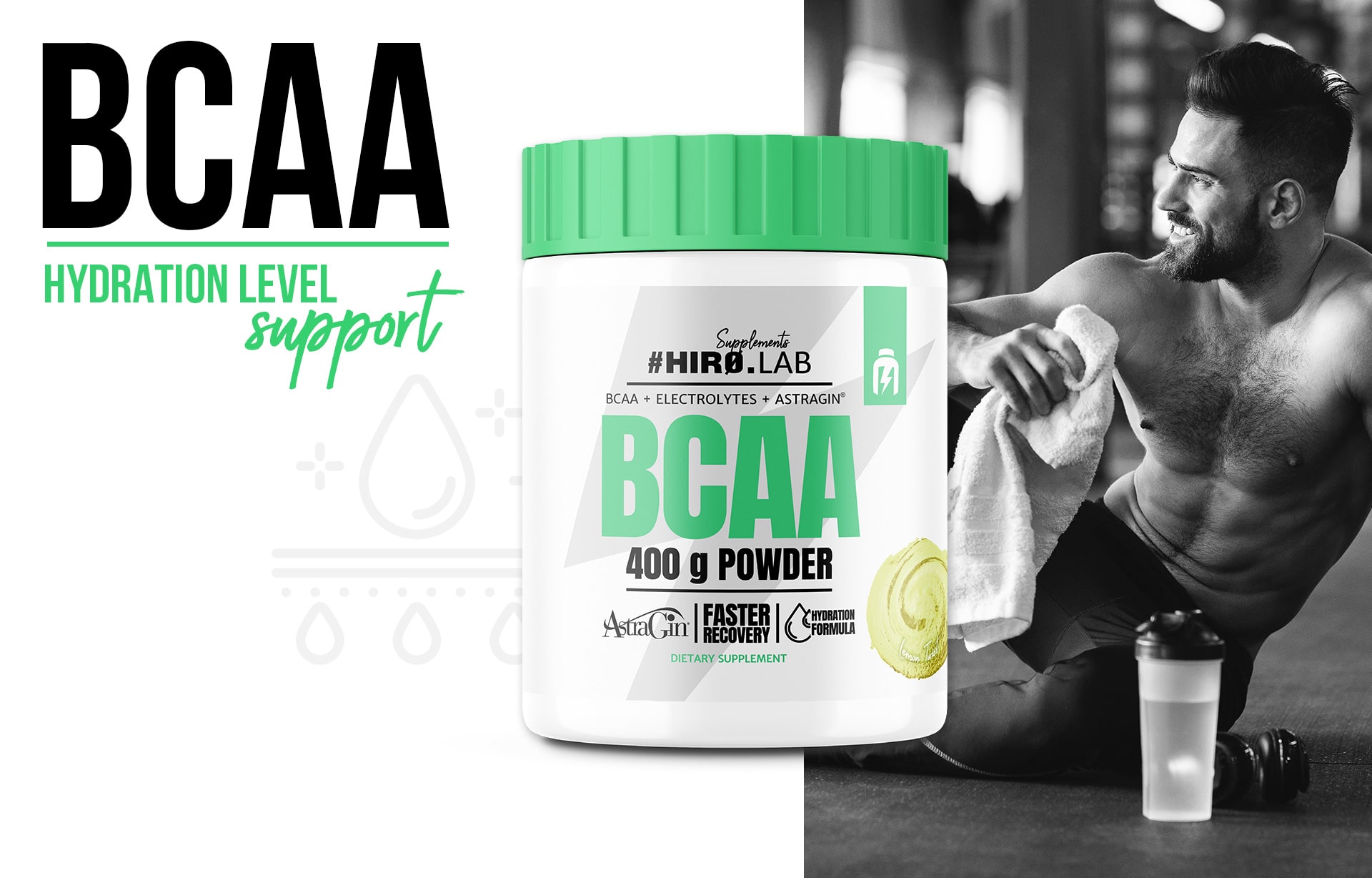 hiro.lab bcaa 400g lemon elektrolity nawodnienie