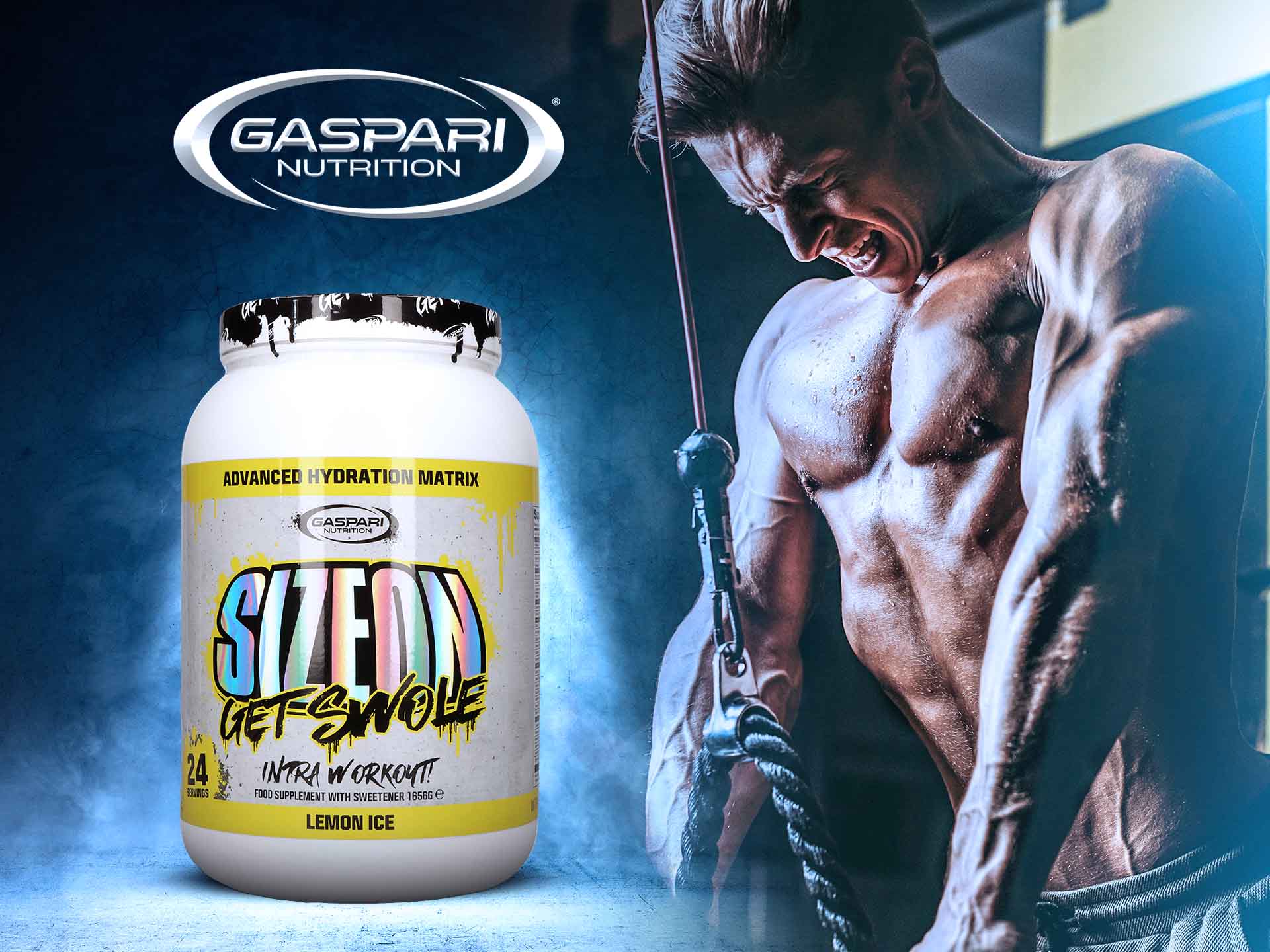 gaspari nutrition sizeon lemon ice 1656g