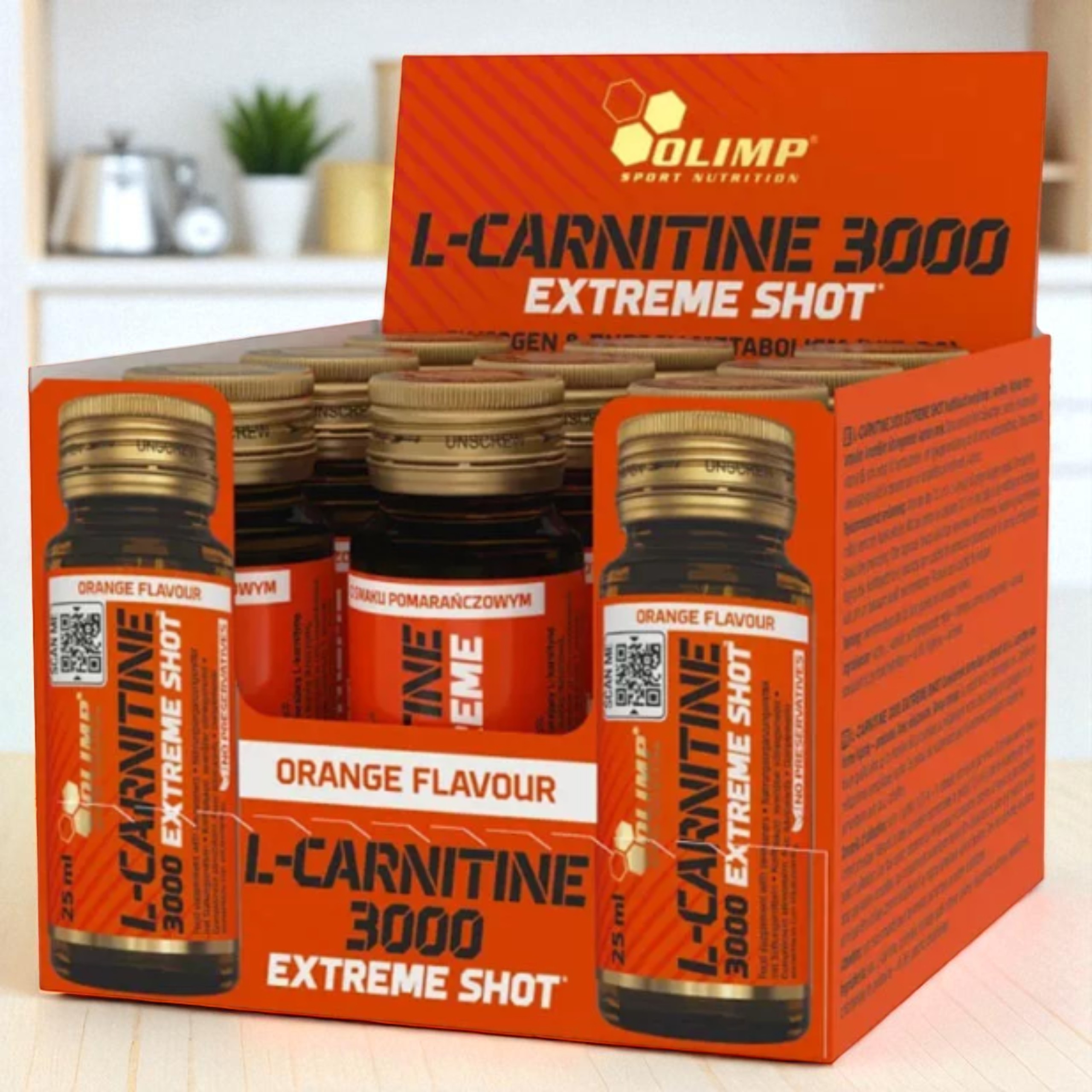 OLIMP - L-Carnitine 3000 Extreme Shot - 9x 25ml - Orange lcarnitine_3000_orange_2_2560x2560