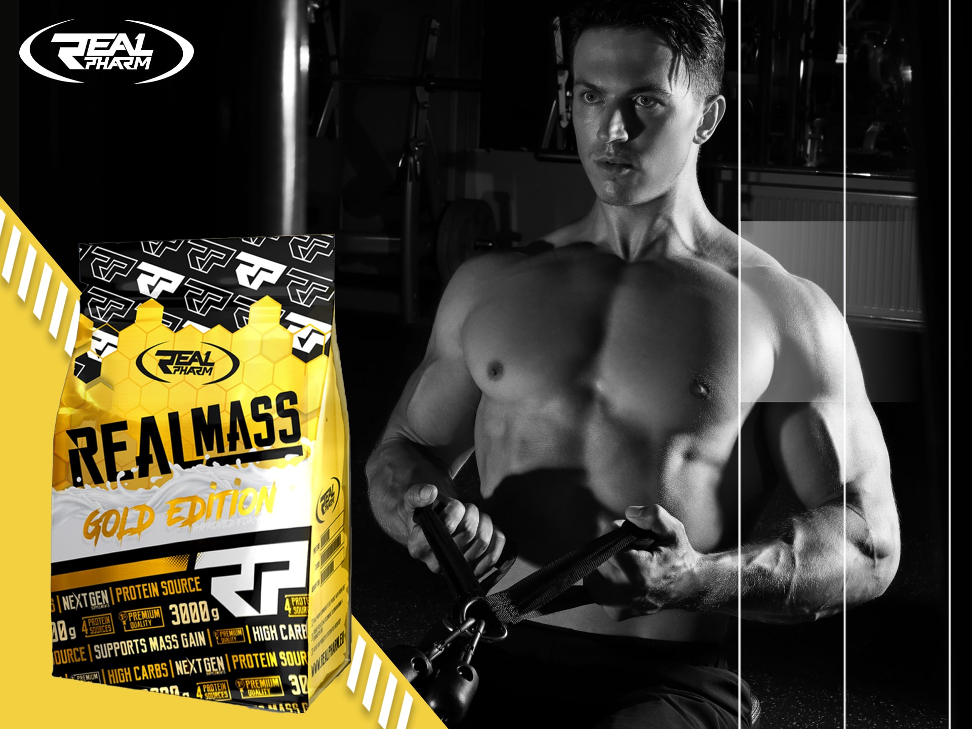 REAL PHARM Real Mass Gold Edition - 3000g