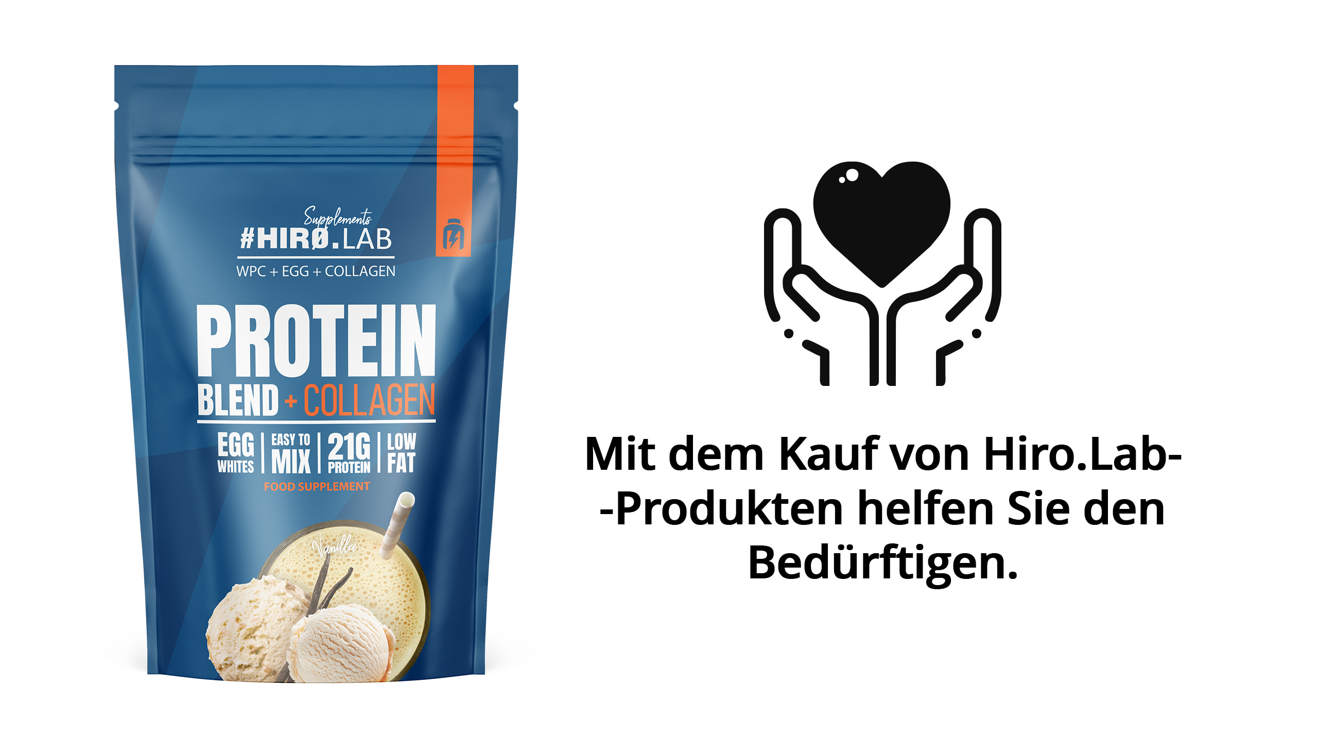 hiro.lab protein blend collagen vanila 750g