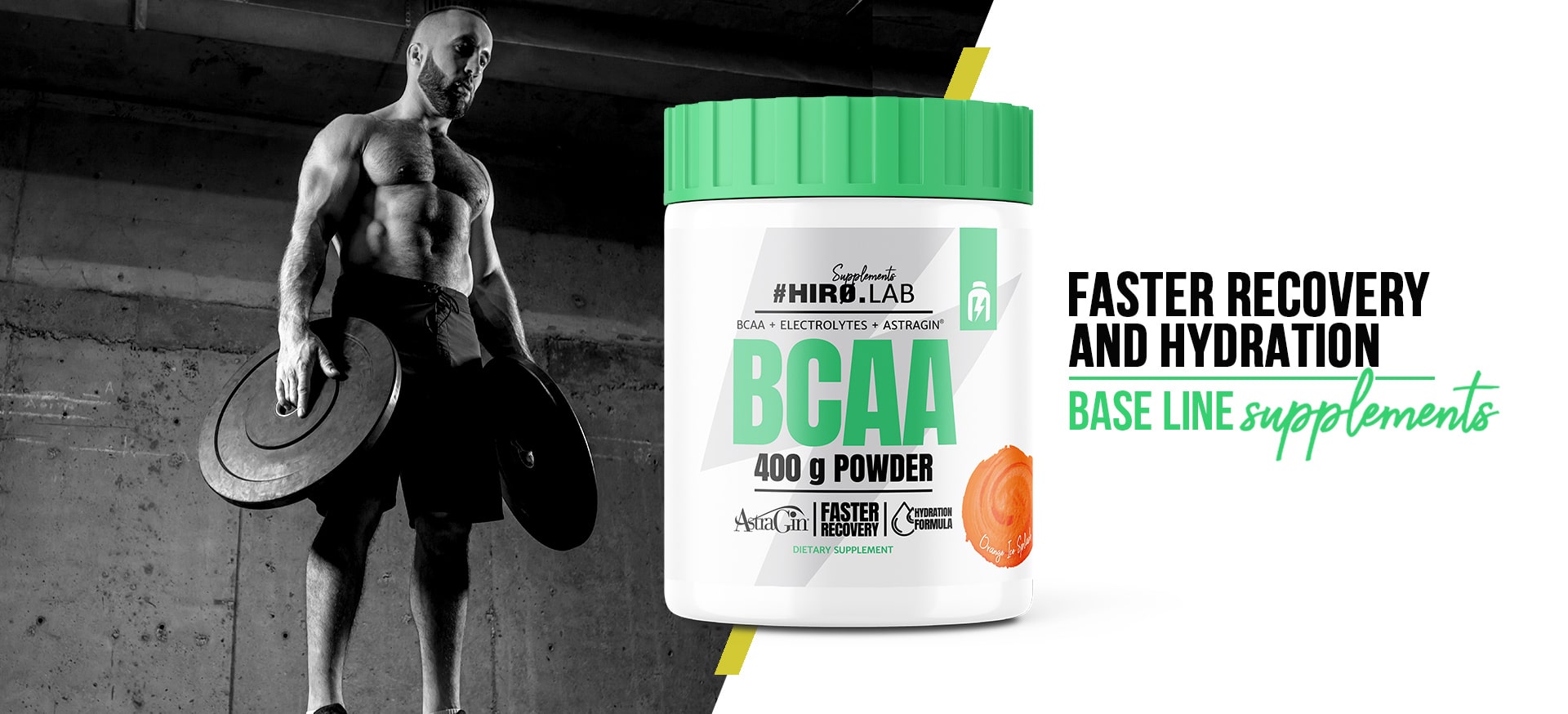 hiro.lab bcaa powder 400g orange suplement diety