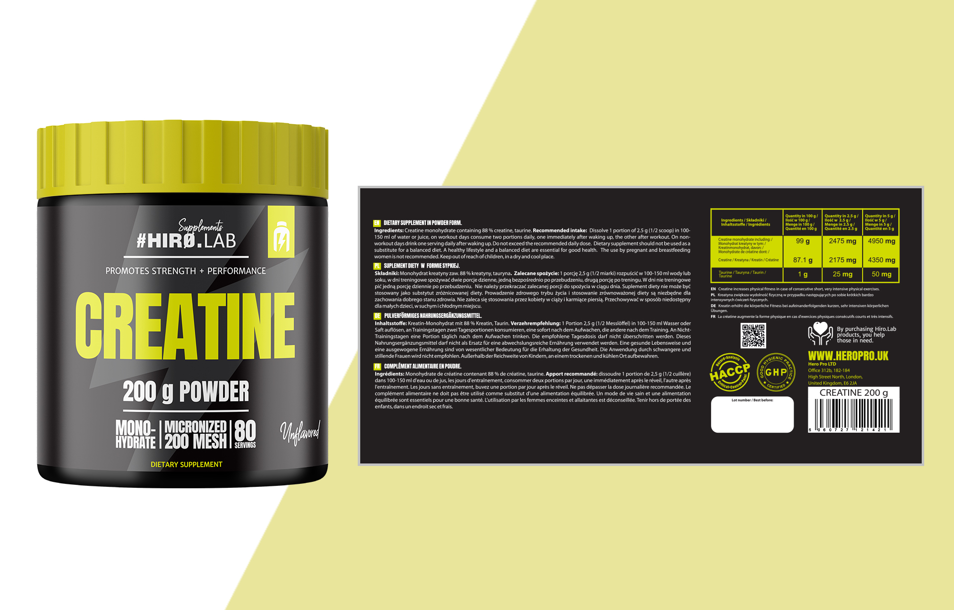 creatine kreatyna proszek masa 200g