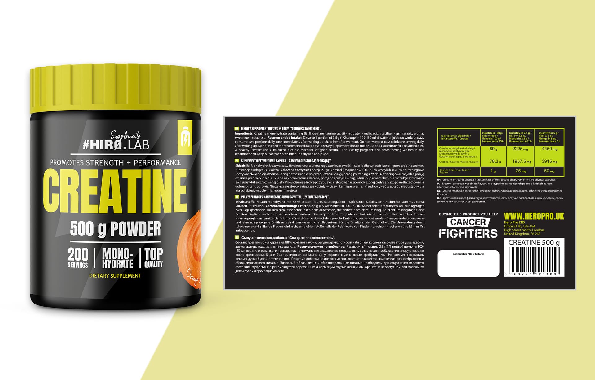 creatine kreatyna proszek masa 500g