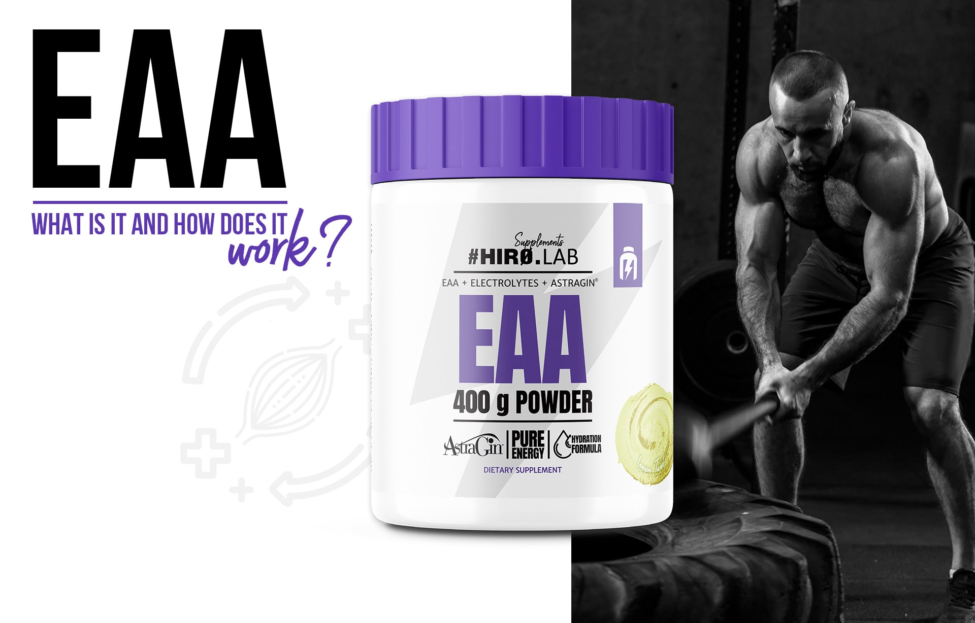 HIRO.LAB EAA 400g sport trening lemon