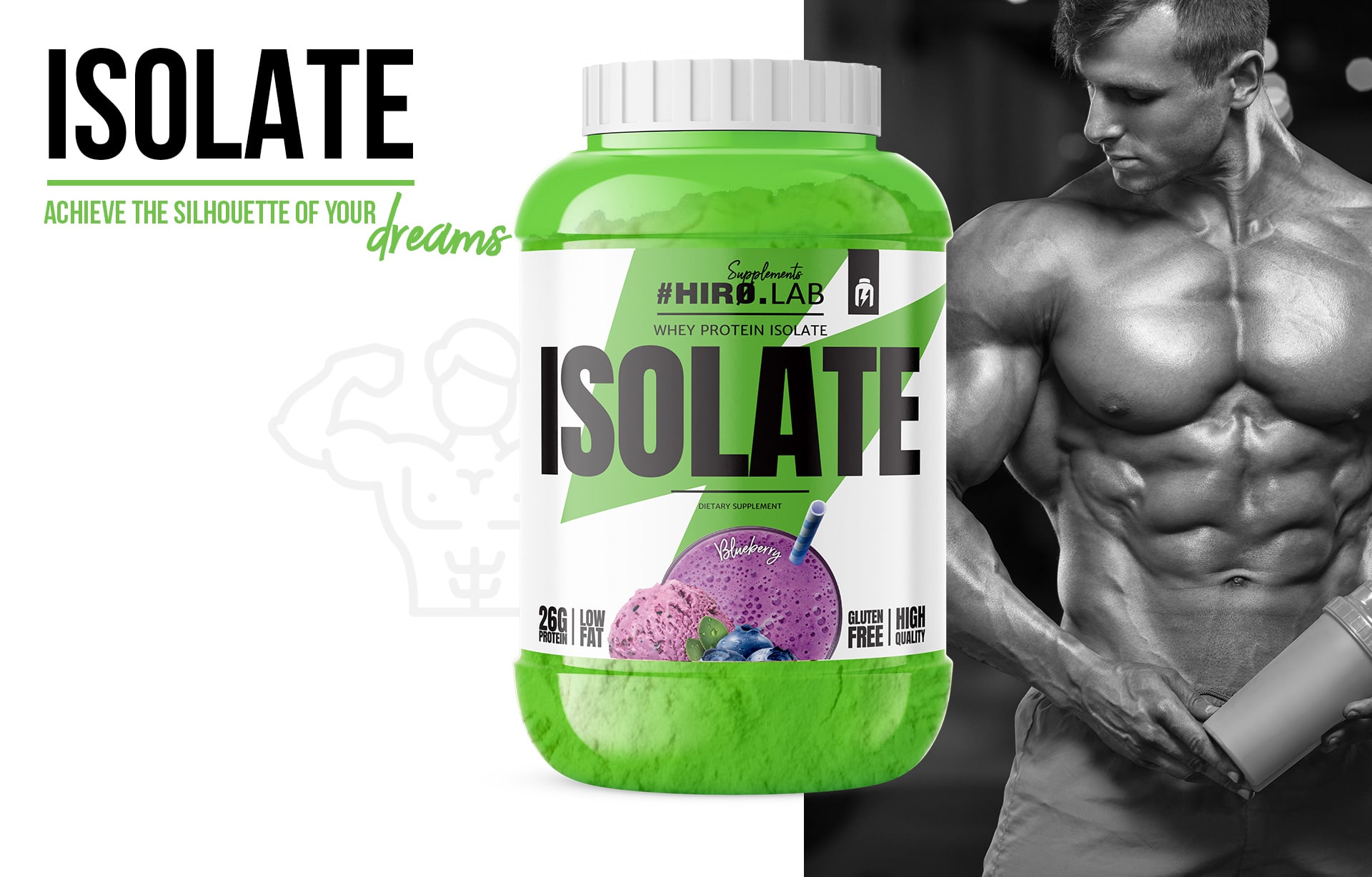 HIRO.LAB Whey Protein Isolate - 1800g isolat