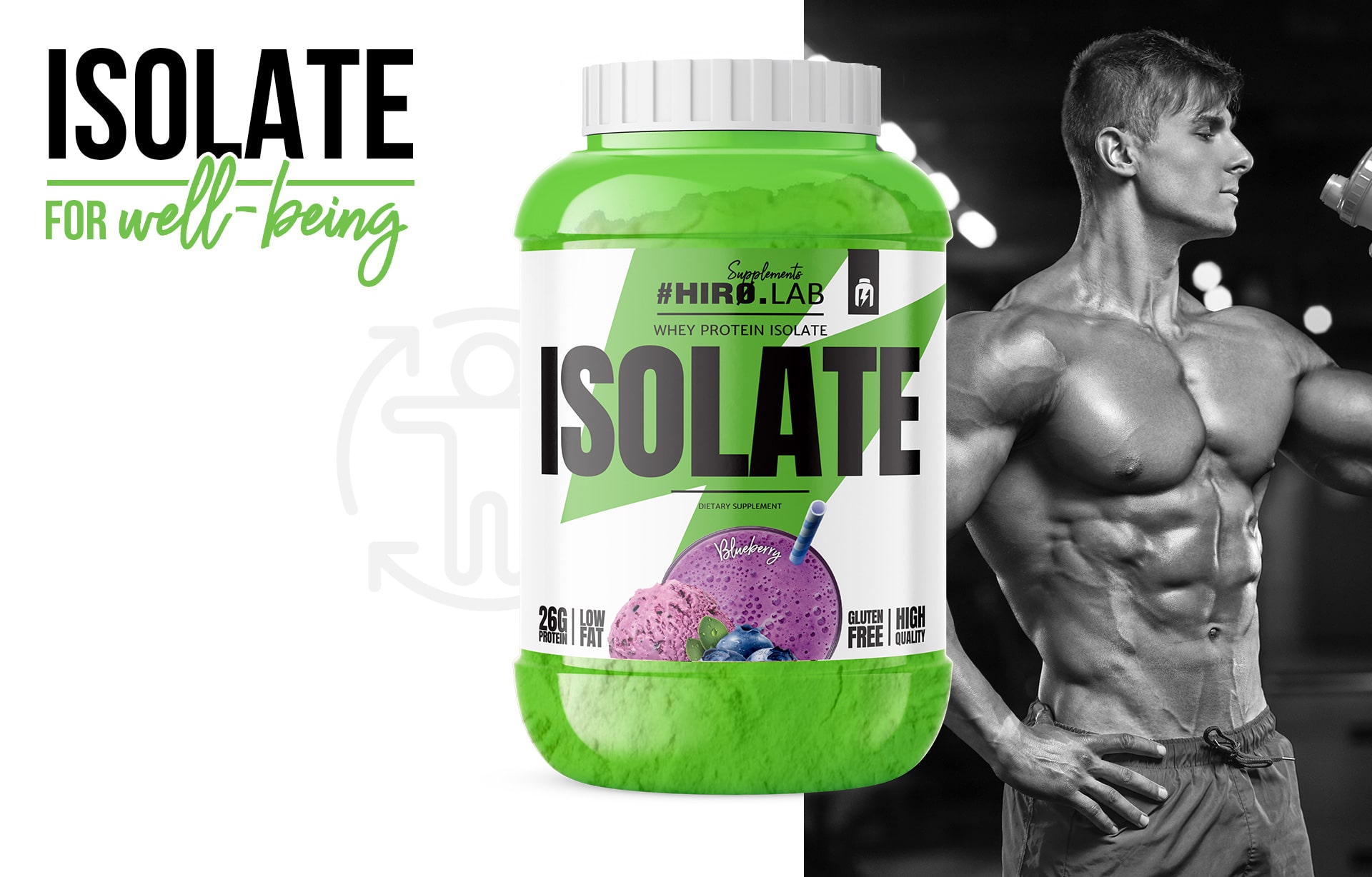 HIRO.LAB Whey Protein Isolate 1800g nahrungsergänzung