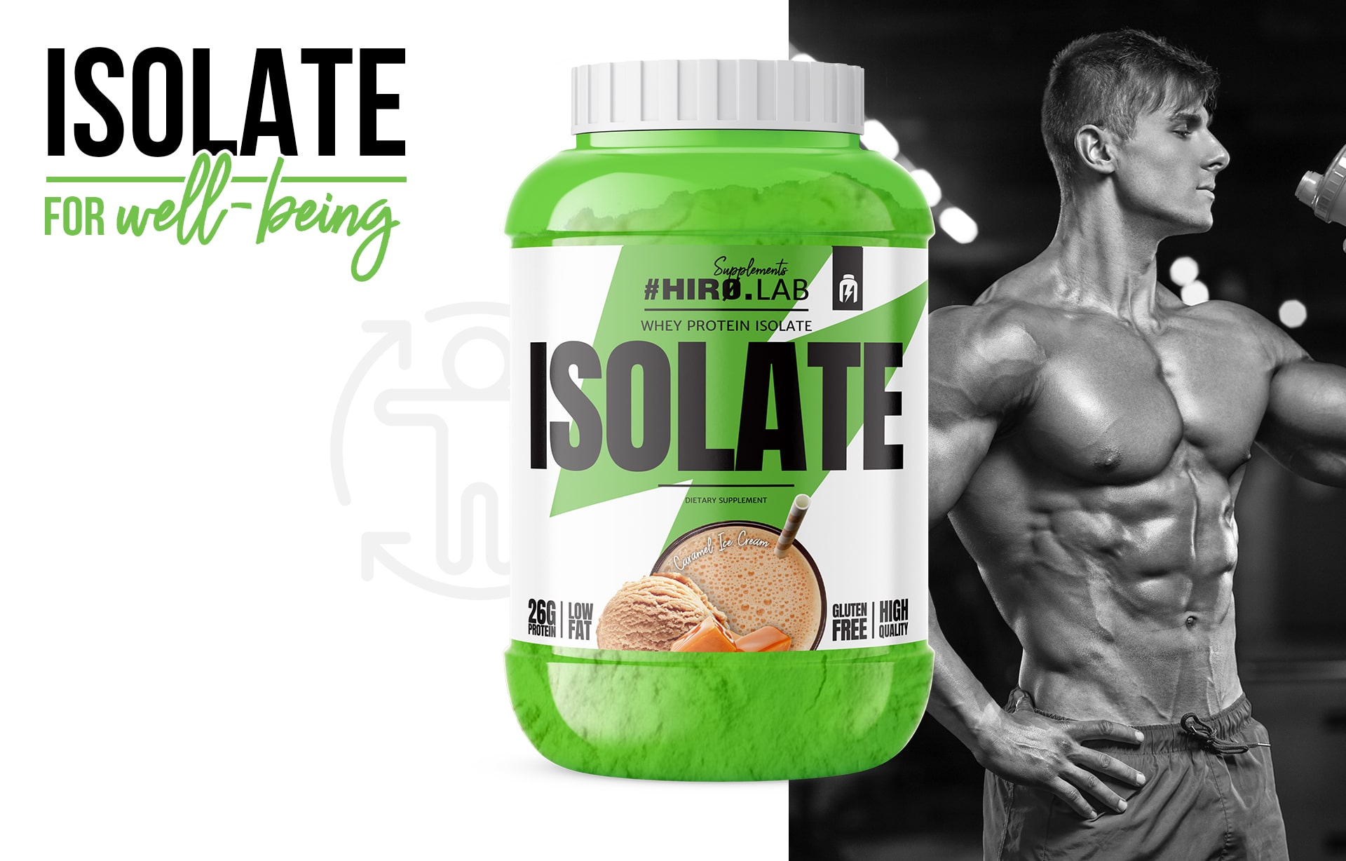 HIRO.LAB Whey Protein Isolate 1800g supplement