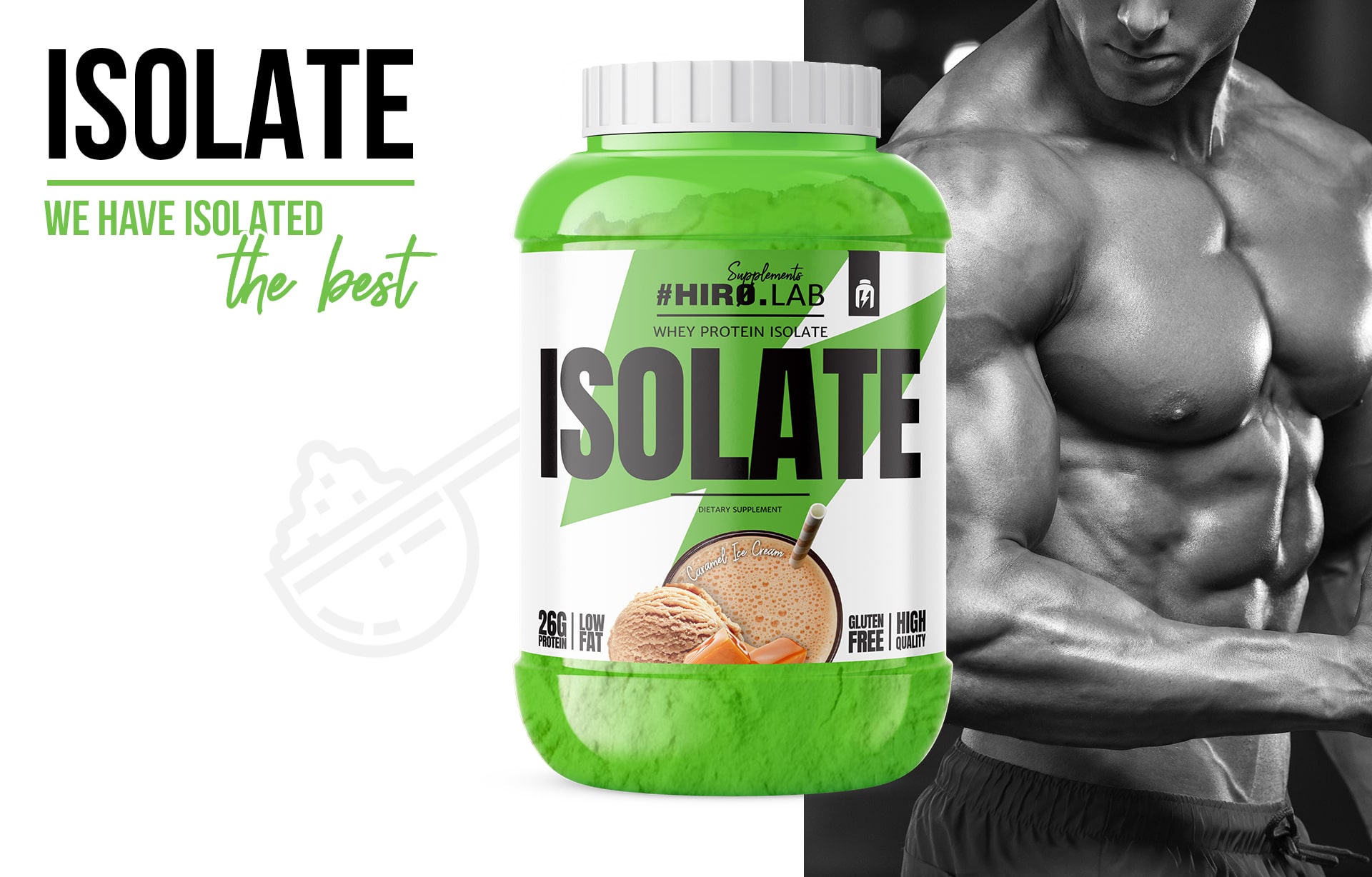 HIRO.LAB Whey Protein Isolate 1800g sport