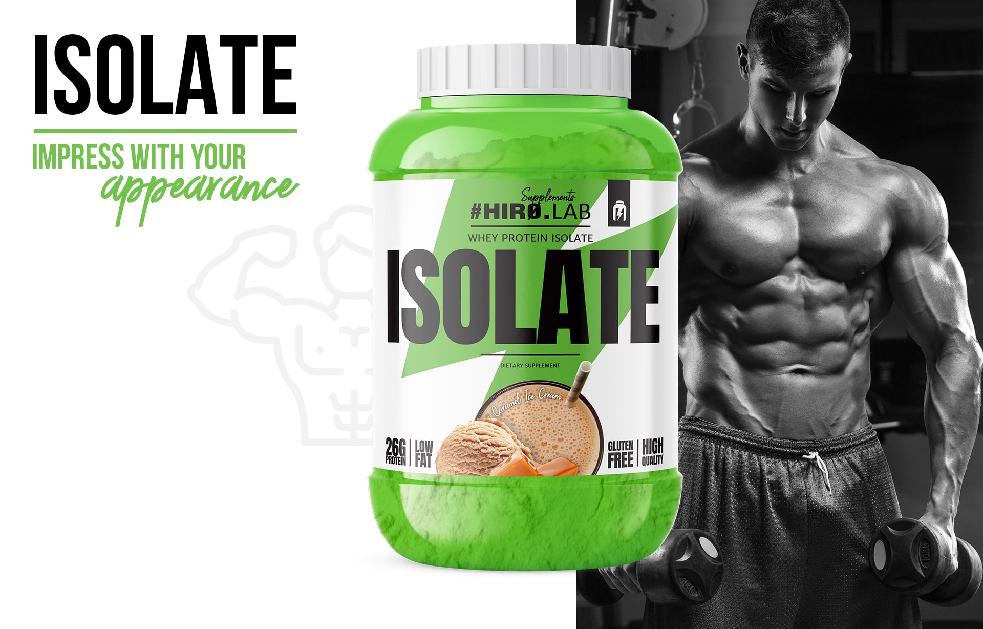 HIRO.LAB Whey Protein Isolate 1800g Kraft