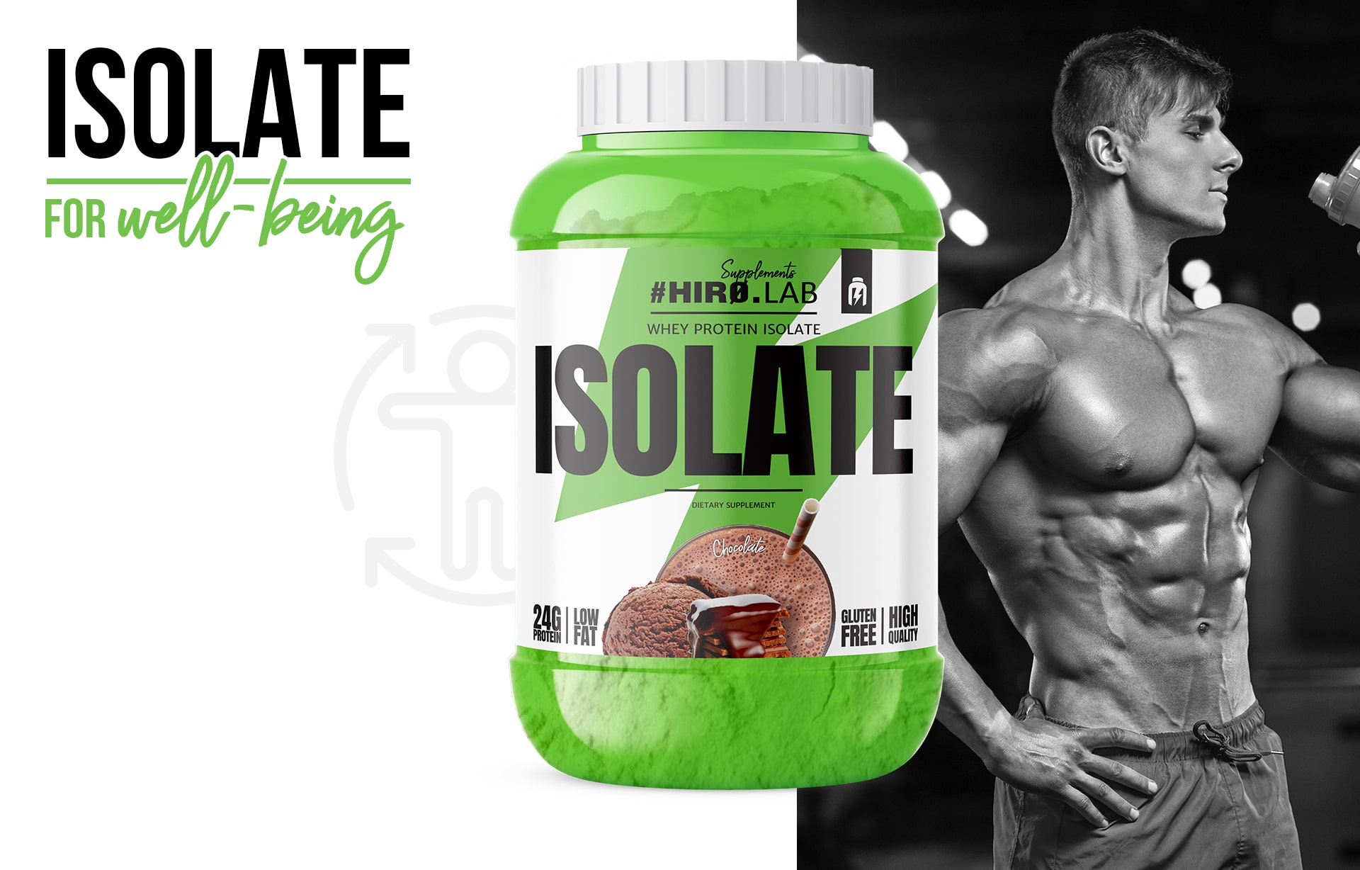 HIRO.LAB Whey Protein Isolate 1800g odżywka