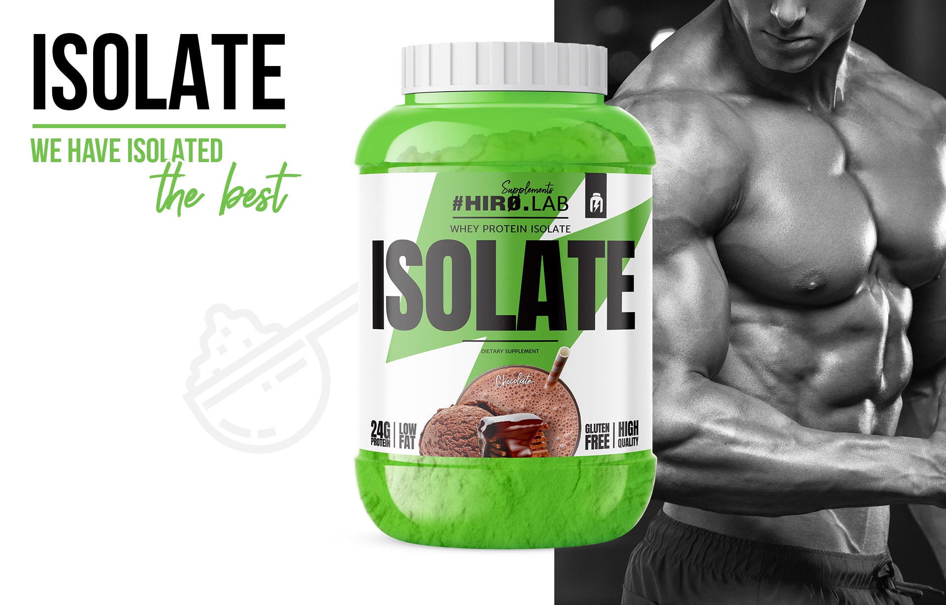 HIRO.LAB Whey Protein Isolate 1800g sport