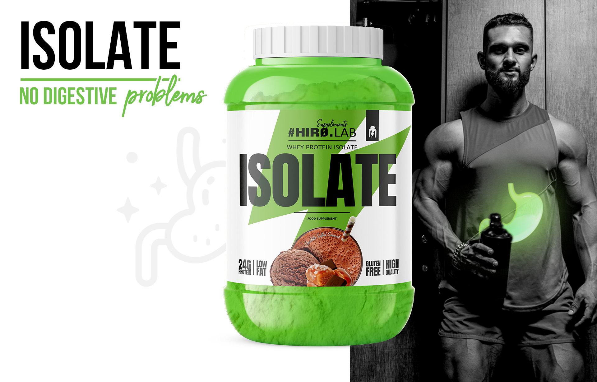 HIRO.LAB Whey Protein Isolate - 1800g sklep_hirolab_isolate_1800g_chocolate_salted_caramel_3_green