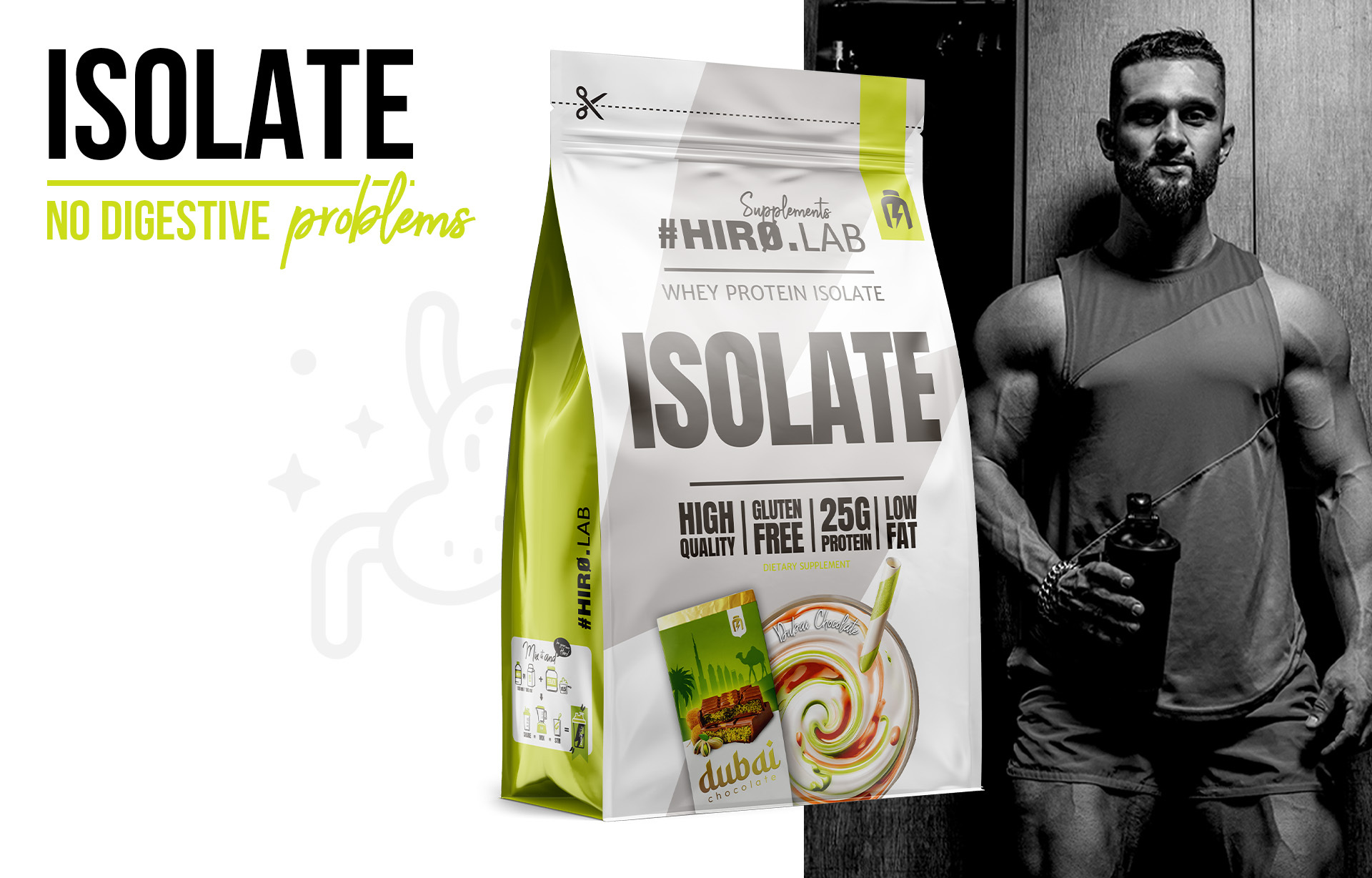HIRO.LAB Whey Protein Isolate - 700g sklep_hirolab_isolate_700g_Dubai_Chocolate_3