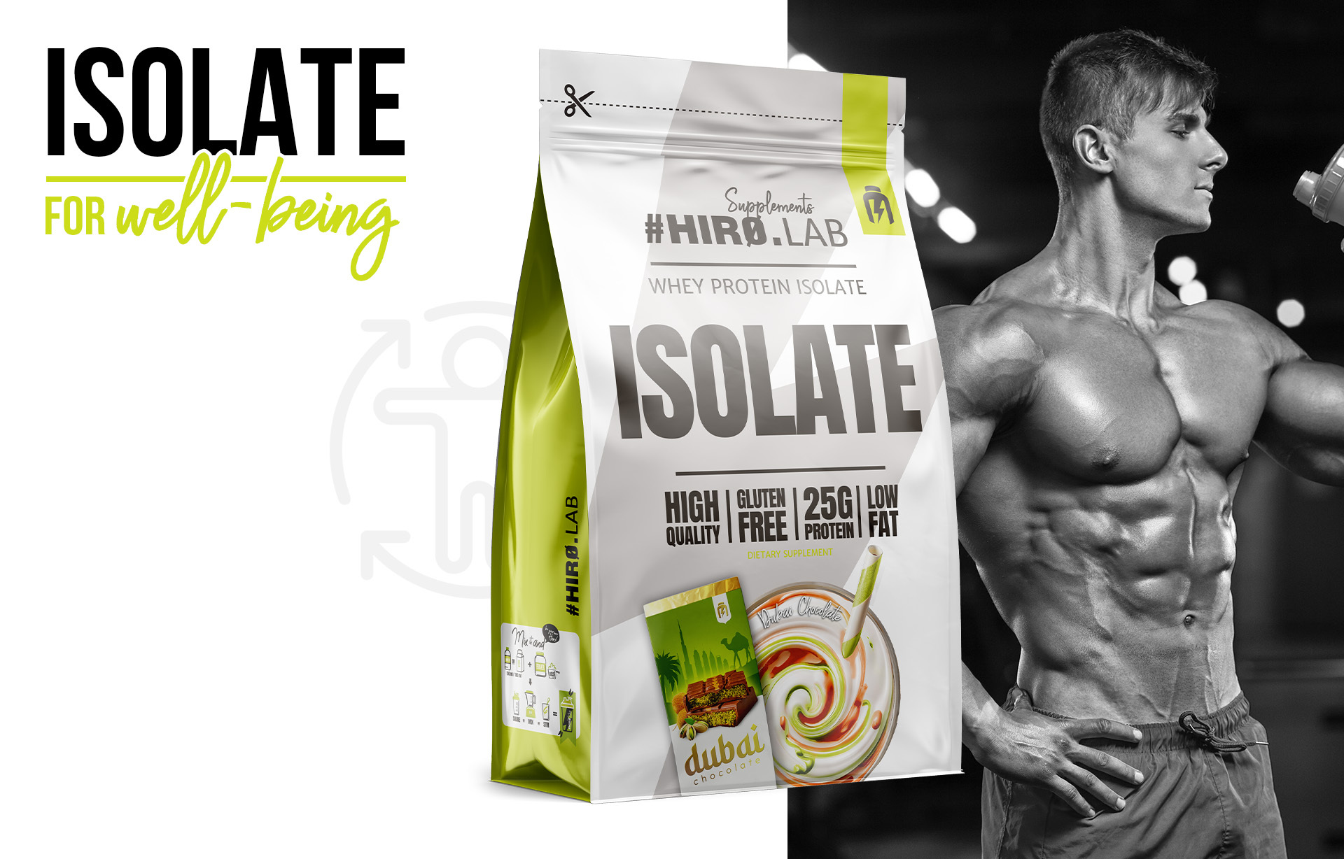 HIRO.LAB Whey Protein Isolate - 700g sklep_hirolab_isolate_700g_Dubai_Chocolate_4