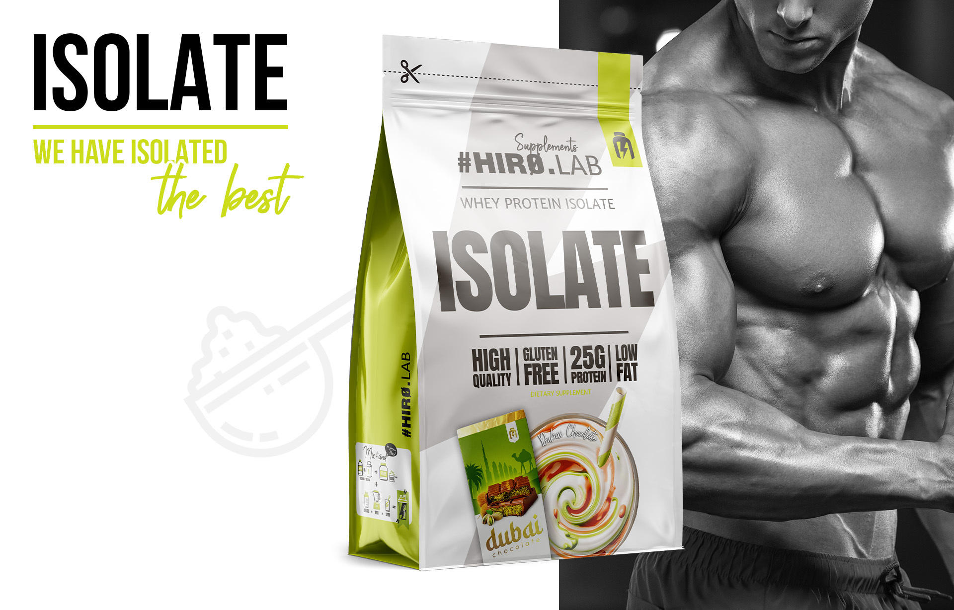 HIRO.LAB Whey Protein Isolate - 700g sklep_hirolab_isolate_700g_Dubai_Chocolate_5