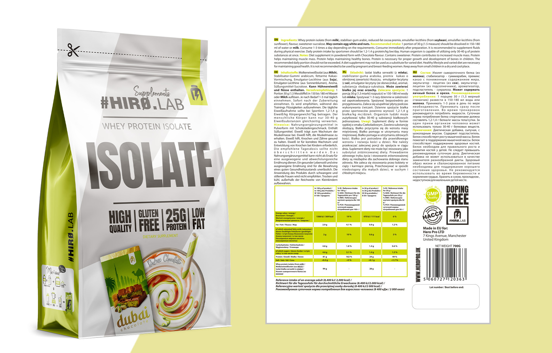 HIRO.LAB Whey Protein Isolate - 700g sklep_hirolab_isolate_700g_Dubai_Chocolate_9