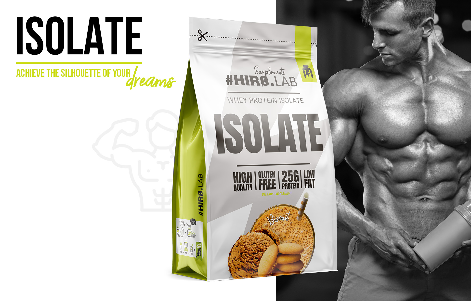 HIRO.LAB Whey Protein Isolate - 700 g sklep_hirolab_isolate_700g_biscuit_2
