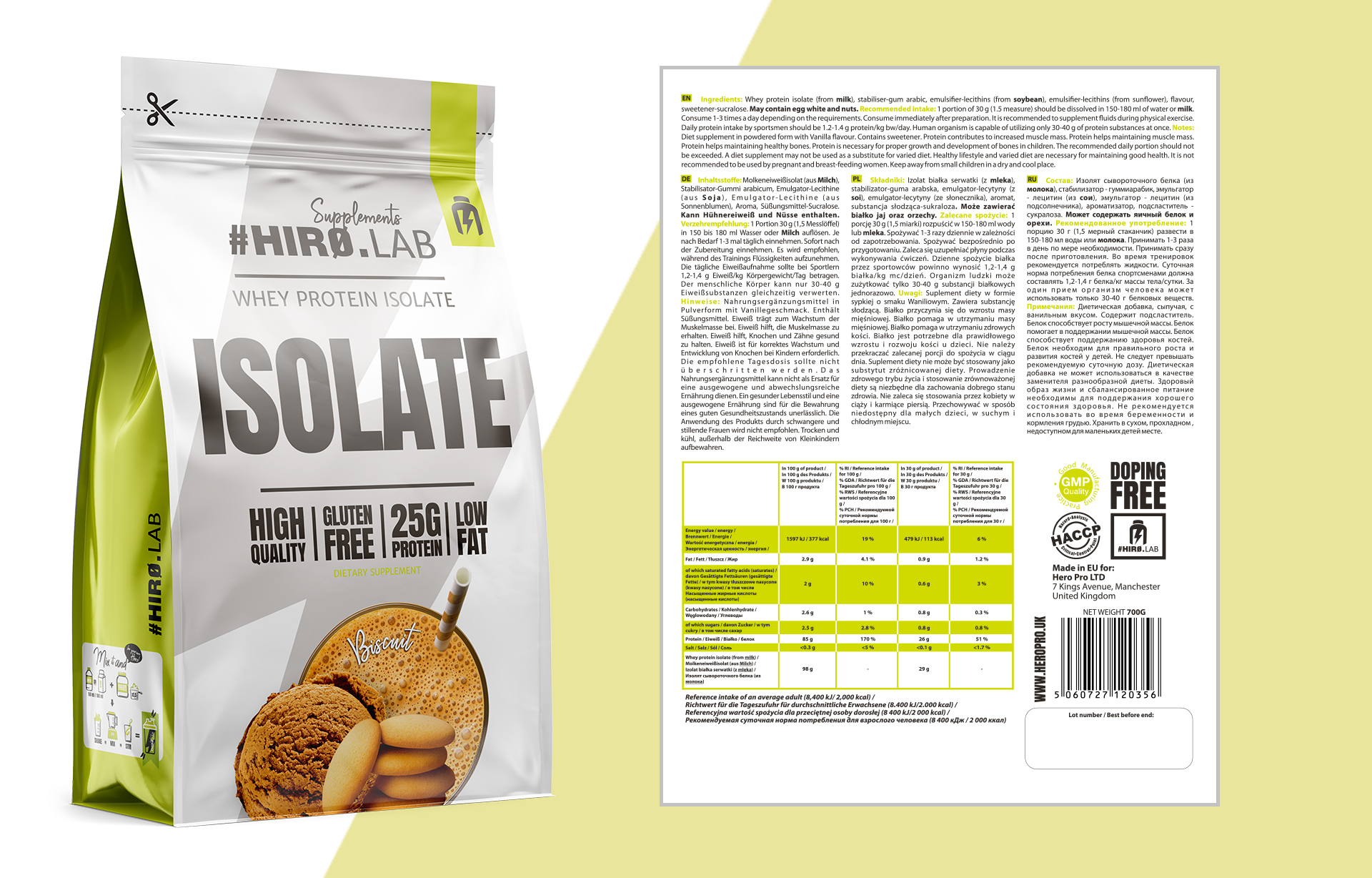HIRO.LAB Whey Protein Isolate - 700 g sklep_hirolab_isolate_700g_biscuit_9