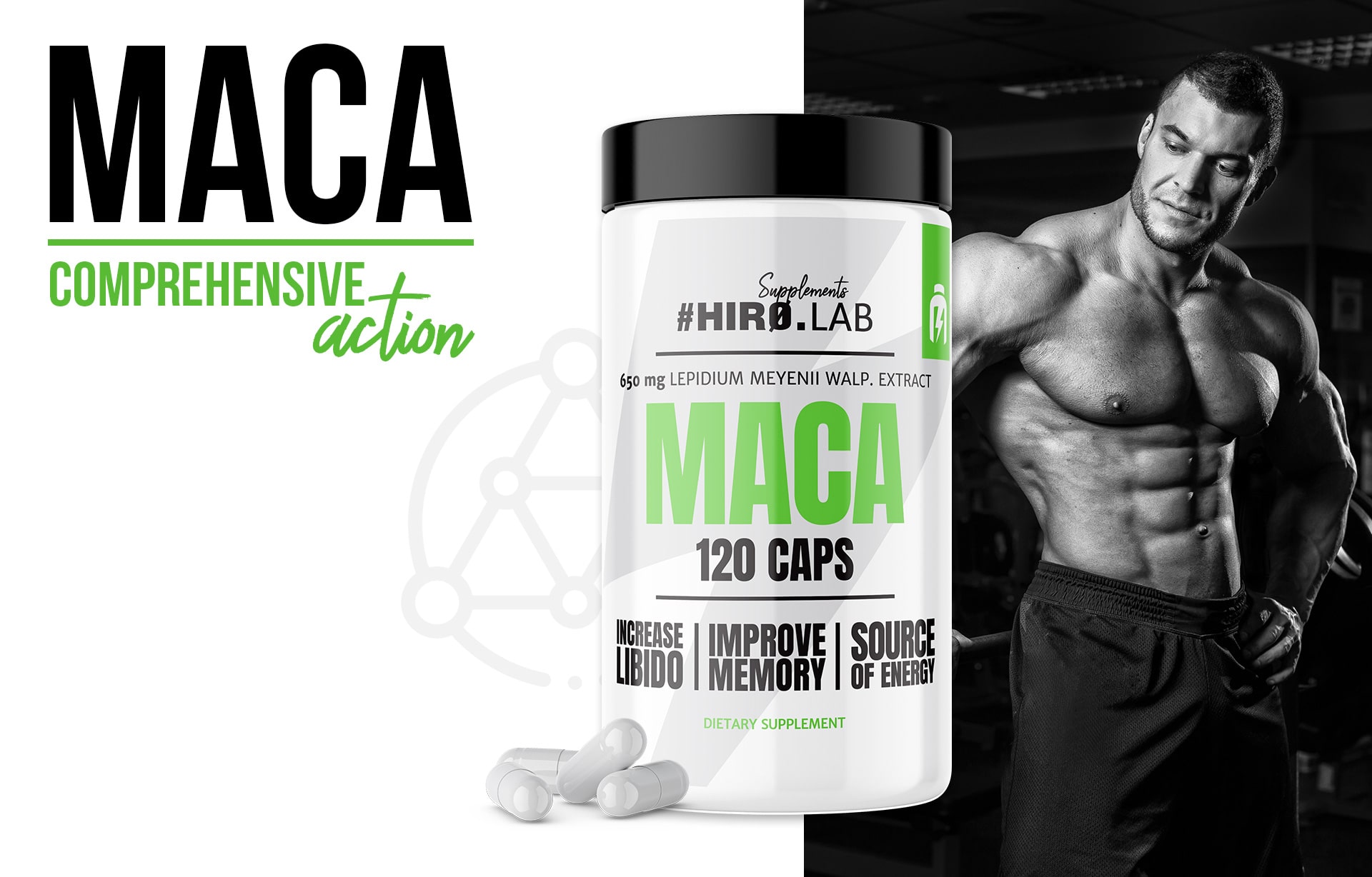 HIRO.LAB Maca - 120caps. Gesundheit Infektionen Immunität