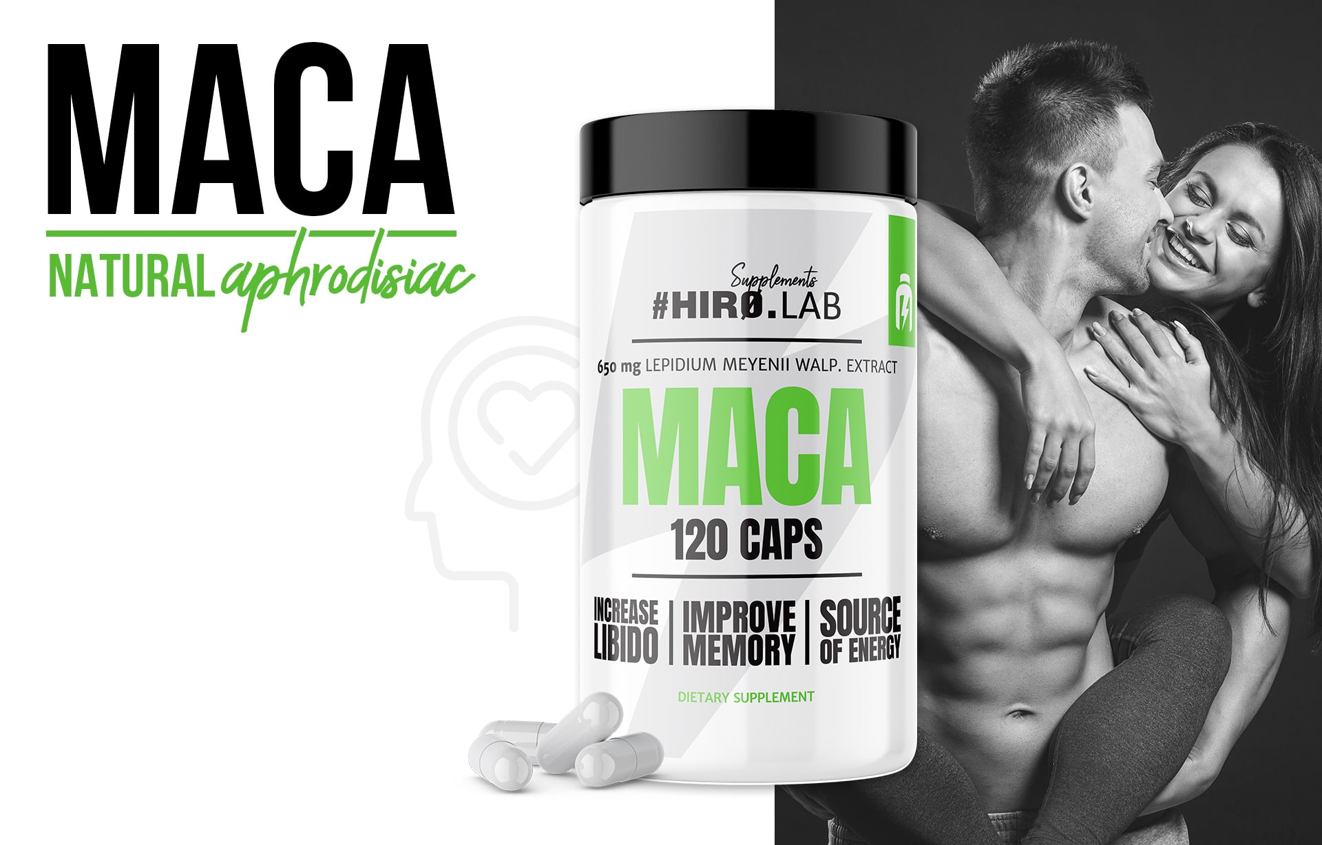 HIRO.LAB Maca - 120caps. Adaptogen