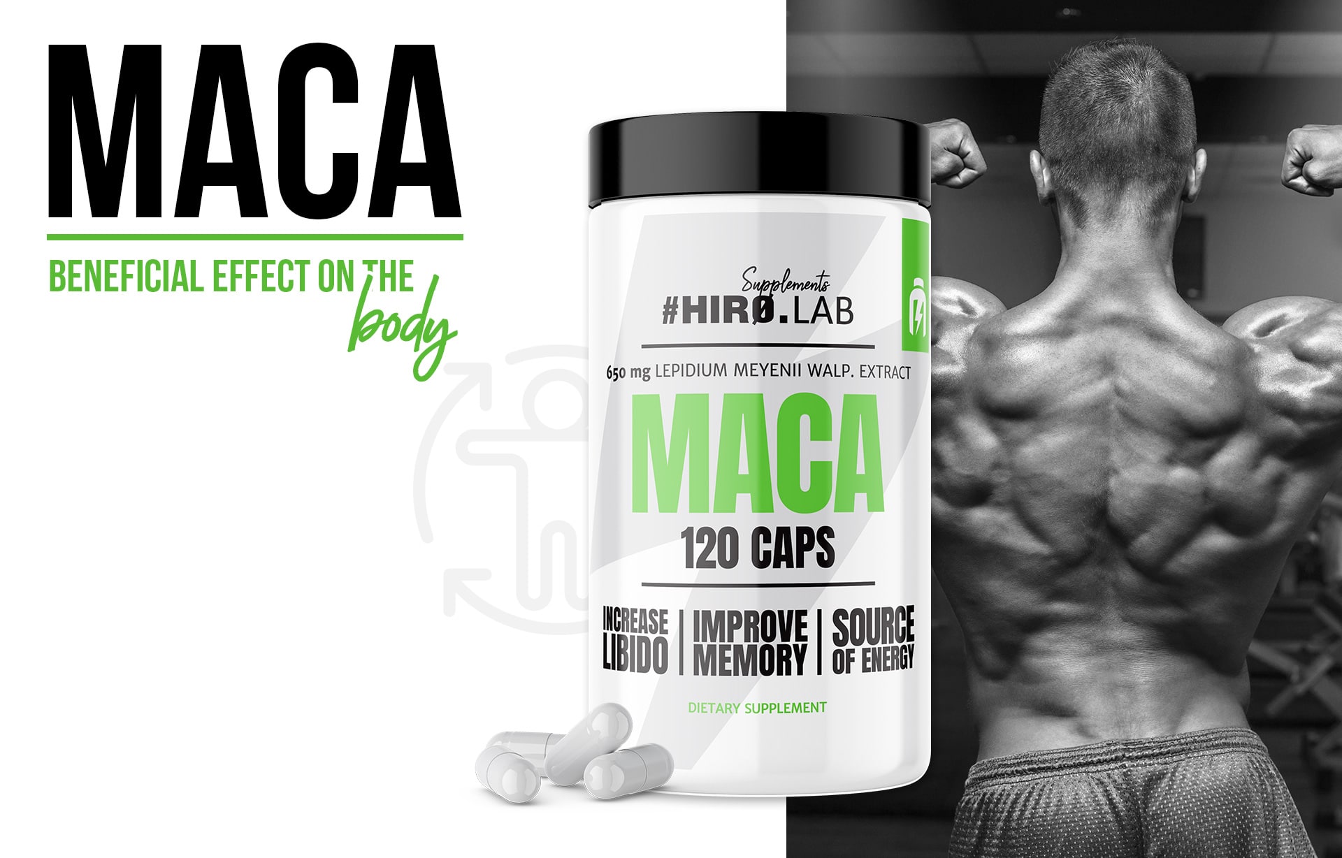HIRO.LAB Maca - 120caps. Bedeutung für Sportler