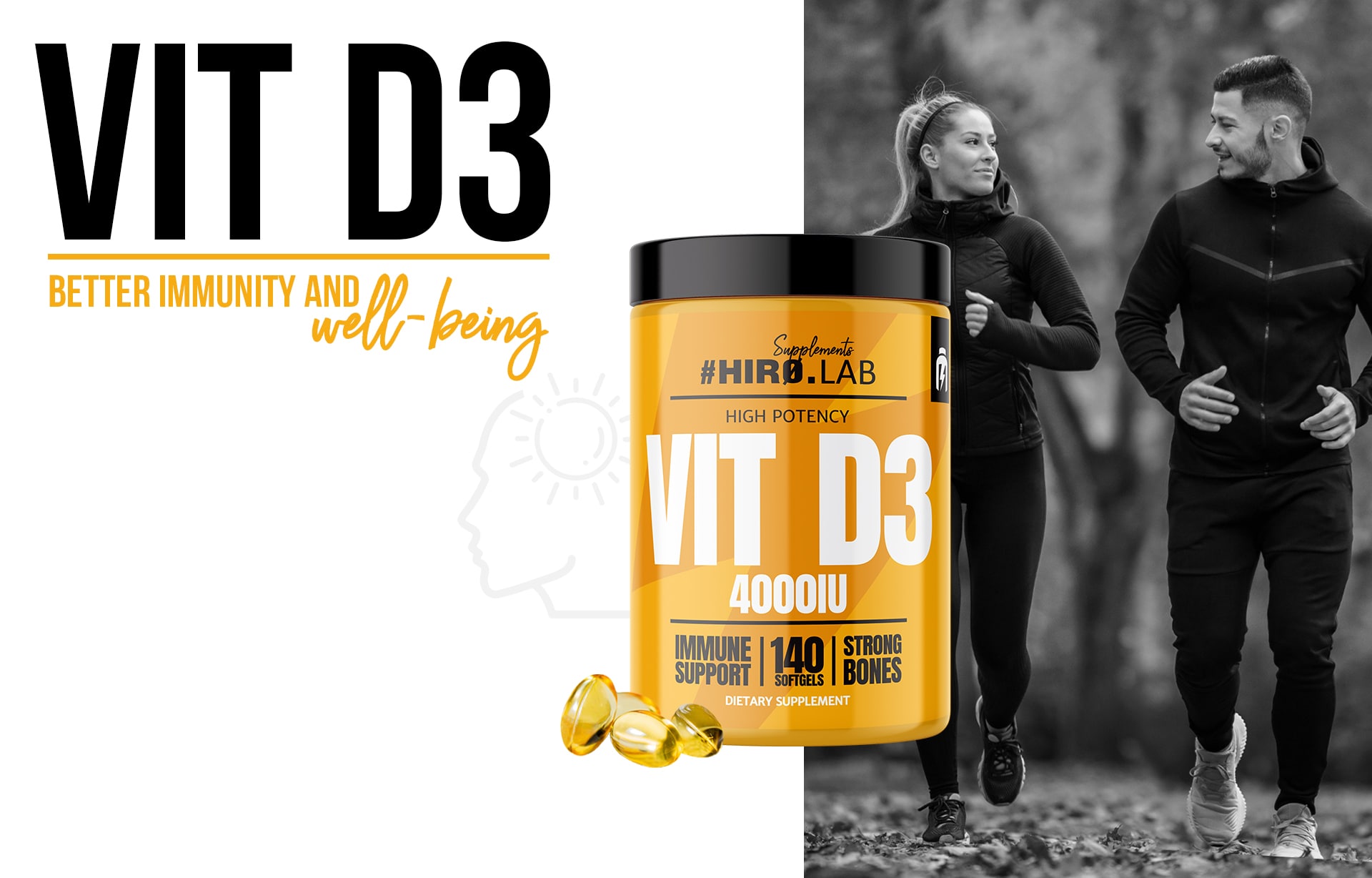 HIRO.LAB Vitamin D3 4000IU 140 softgels. Bedeutung für Sportler