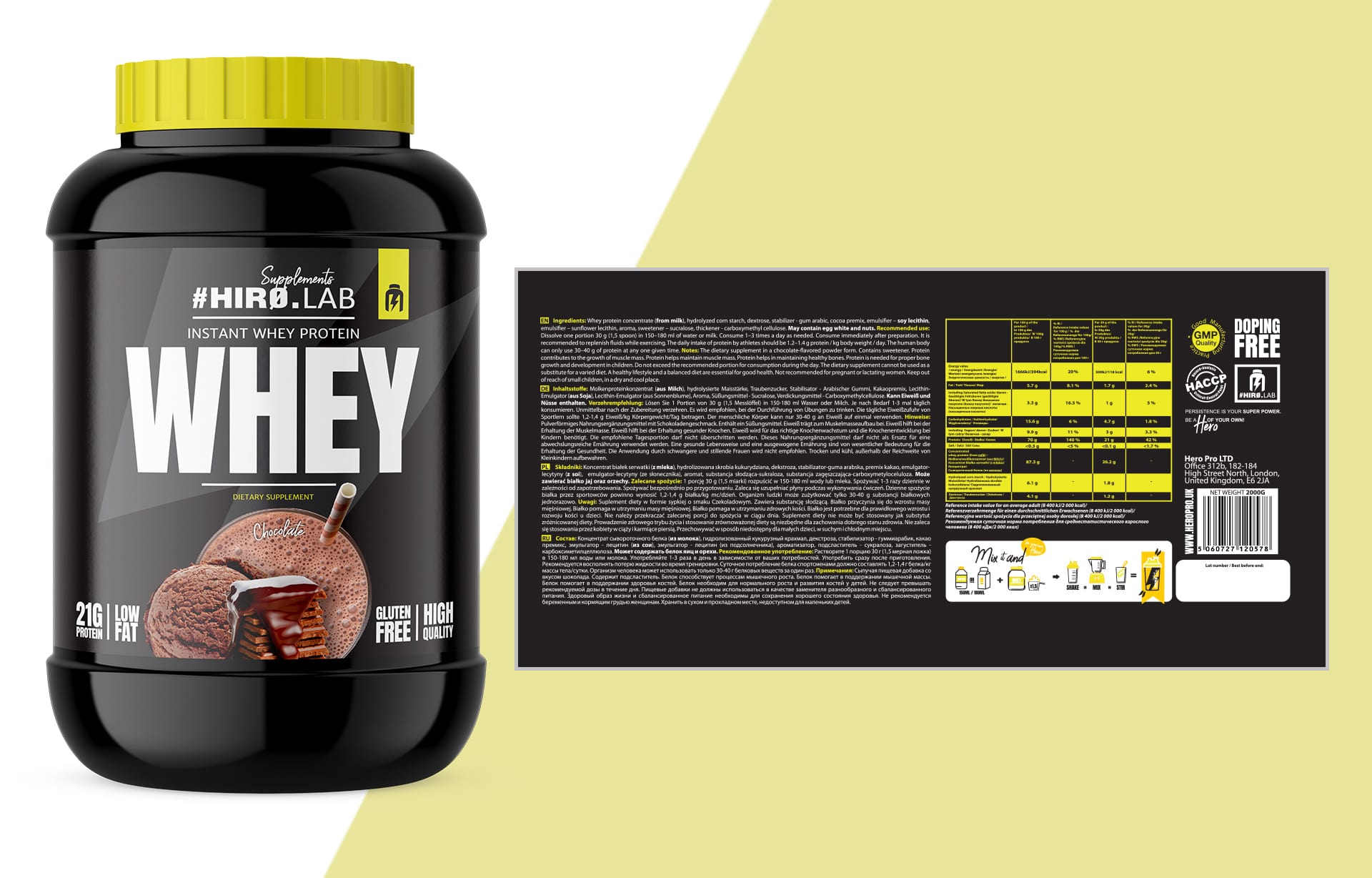Molkenprotein 2000g Protein Whey Peanut Butter Caramel Bar