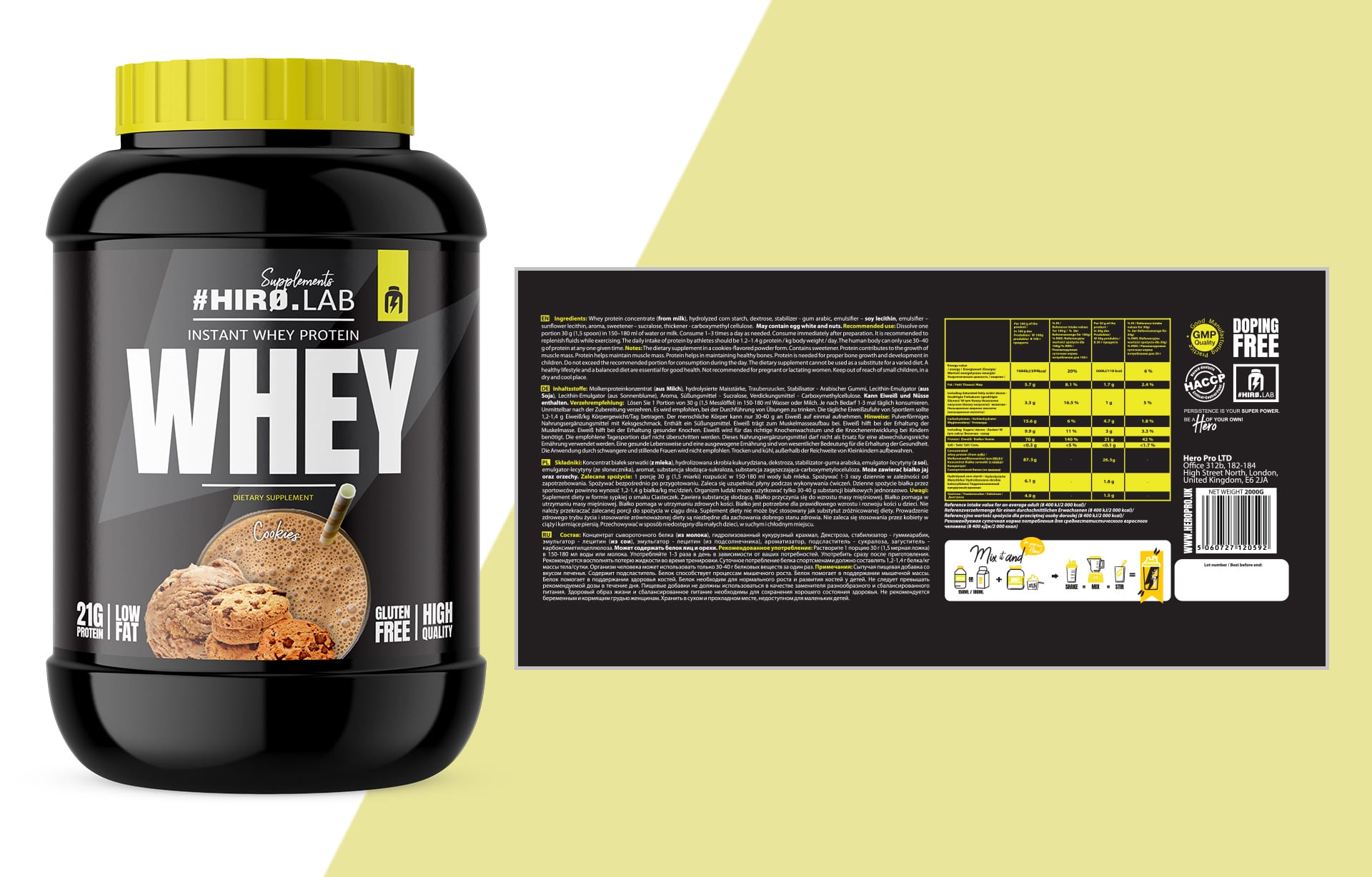 Whey 2000g Protein białko whey Cookies