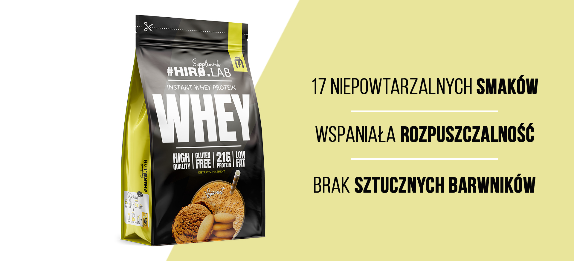 hiro.lab instant whey protein 750 g biscuit 