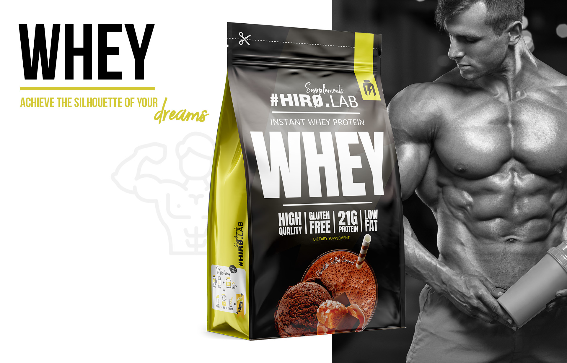 hiro.lab instant whey protein 750 g biscuit 