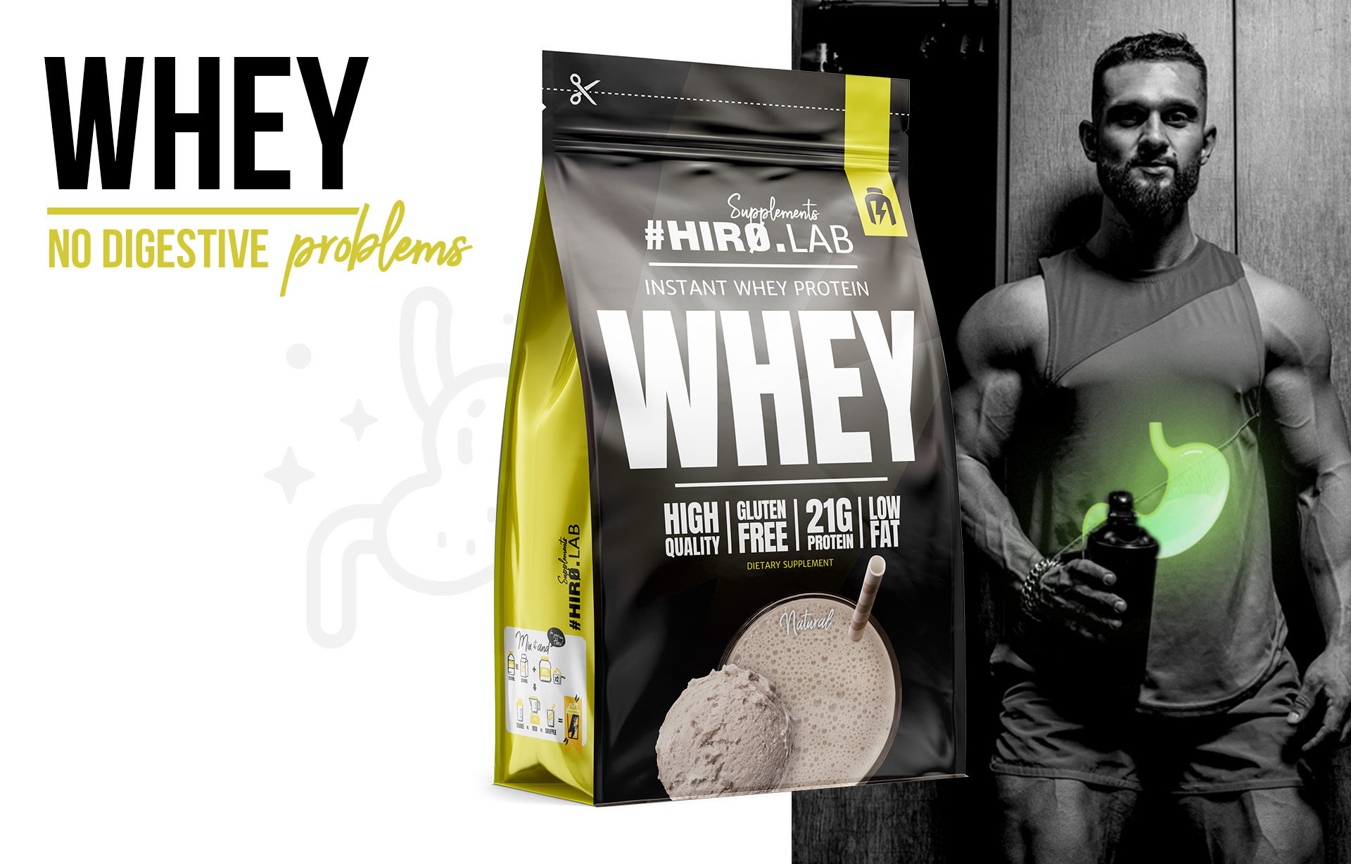 HIRO.LAB - Instant Whey Protein - 750g sklep_hirolab_whey_750g_natural_3_green_new