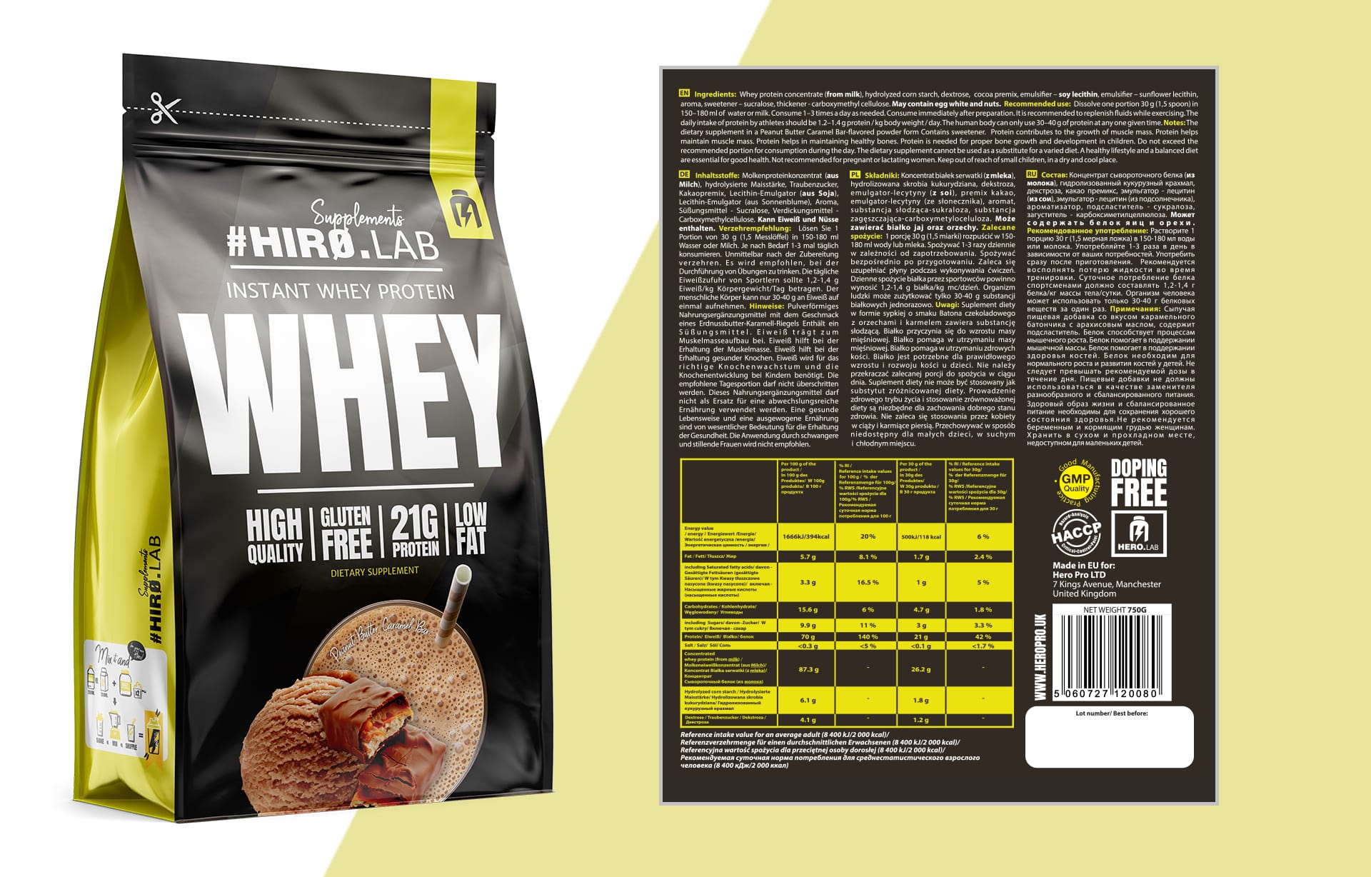 Lifestyle Hiro.Lab snickers Zutaten