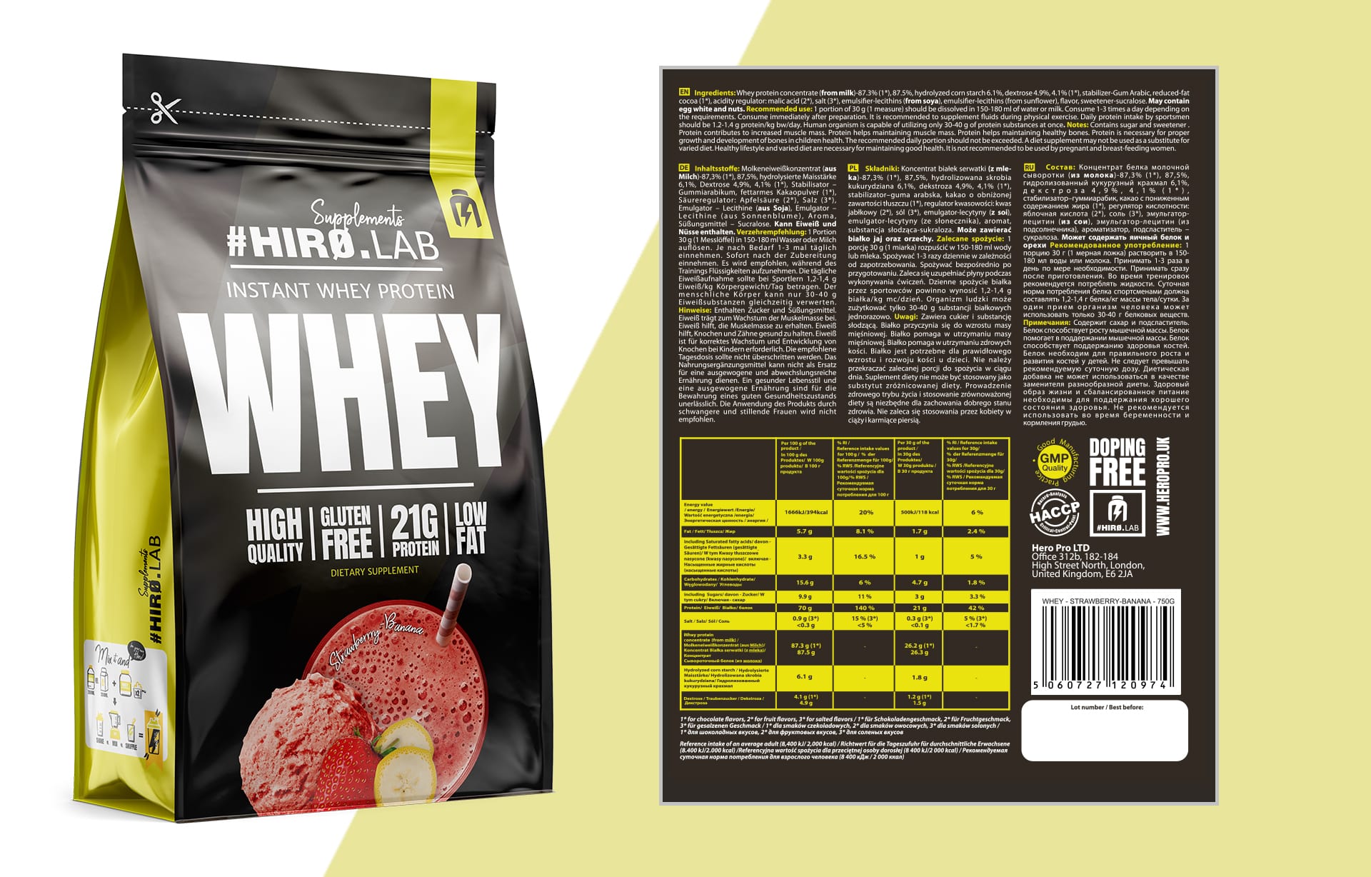 Lifestyle Hiro.Lab strawberry banana Zutaten