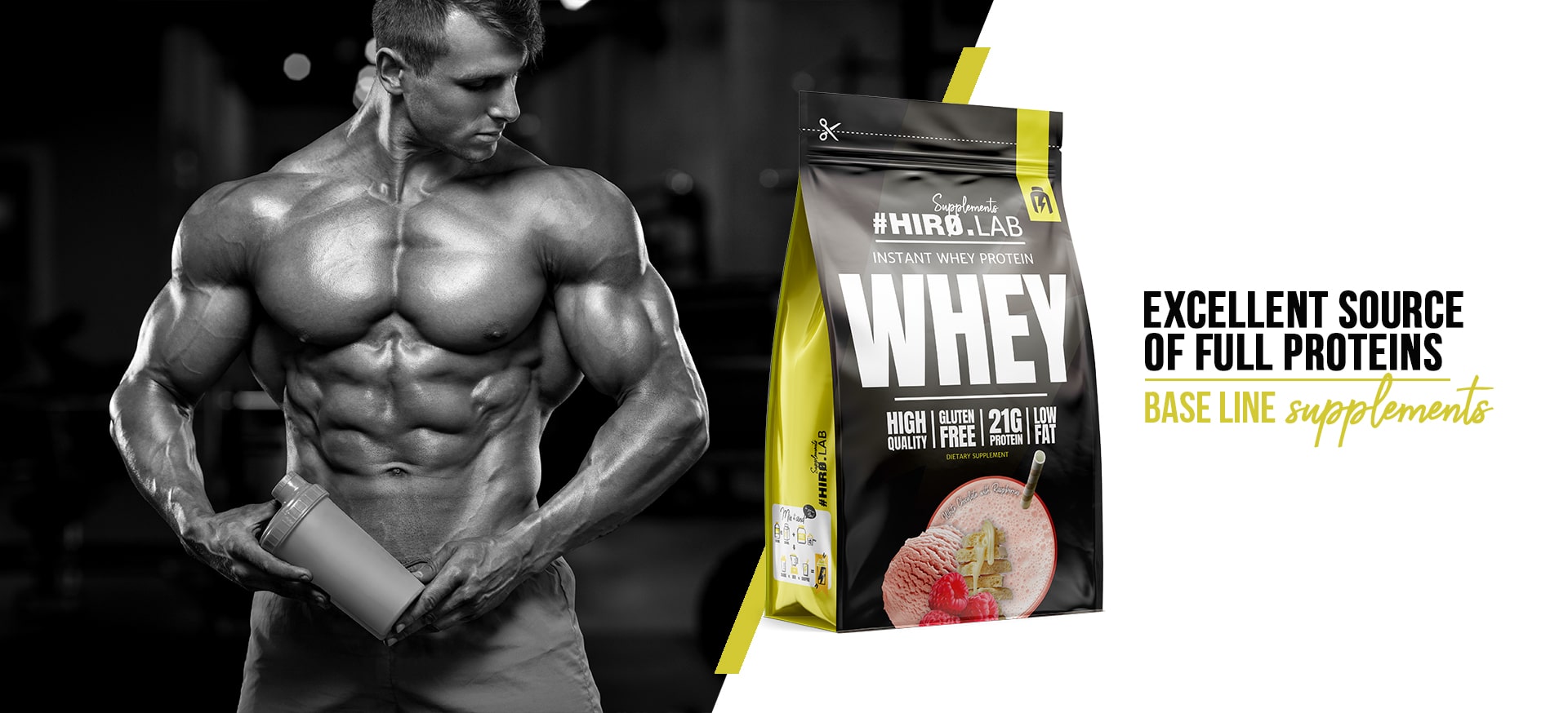 Lifestyle Hiro.Lab white chocolate raspberry Protein