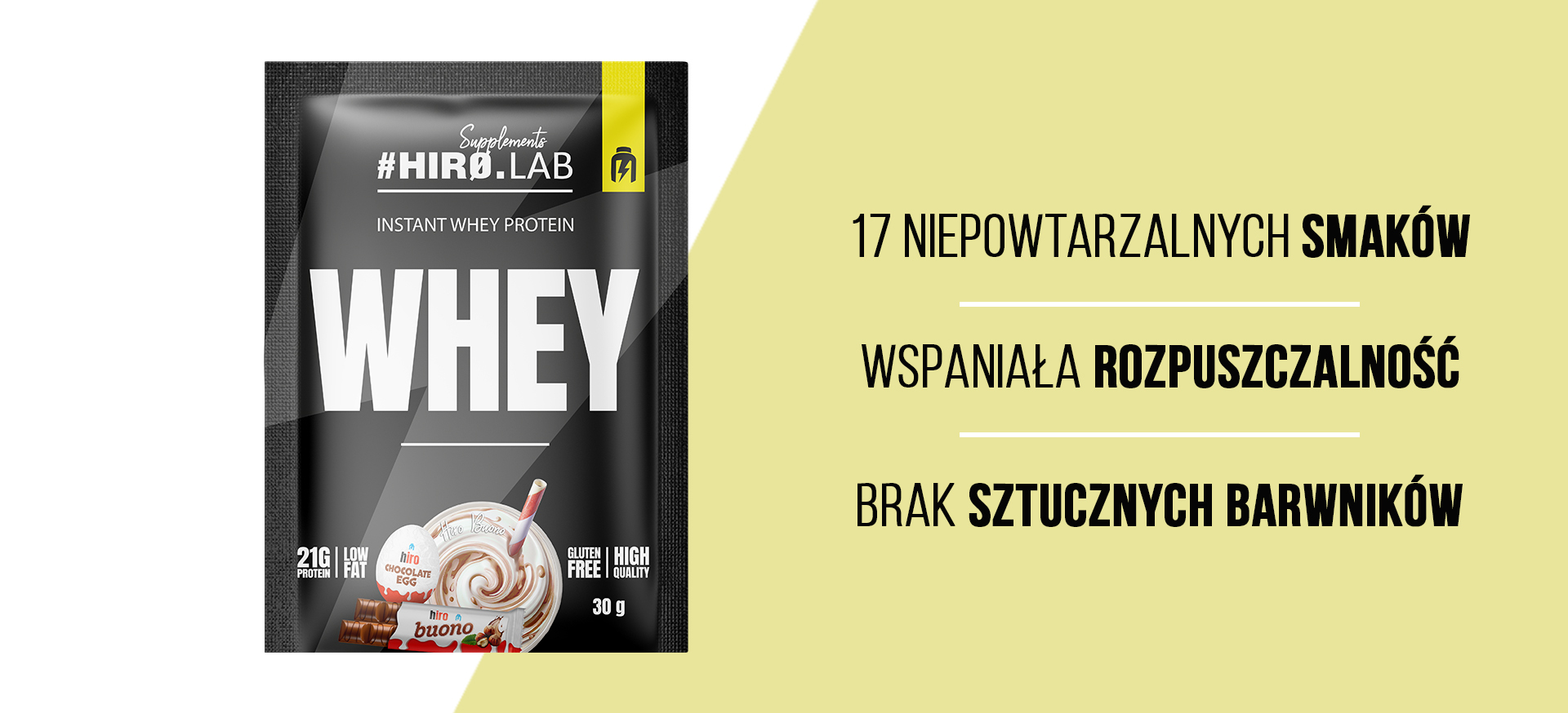 hirolab instant whey protein hiro buono 30g