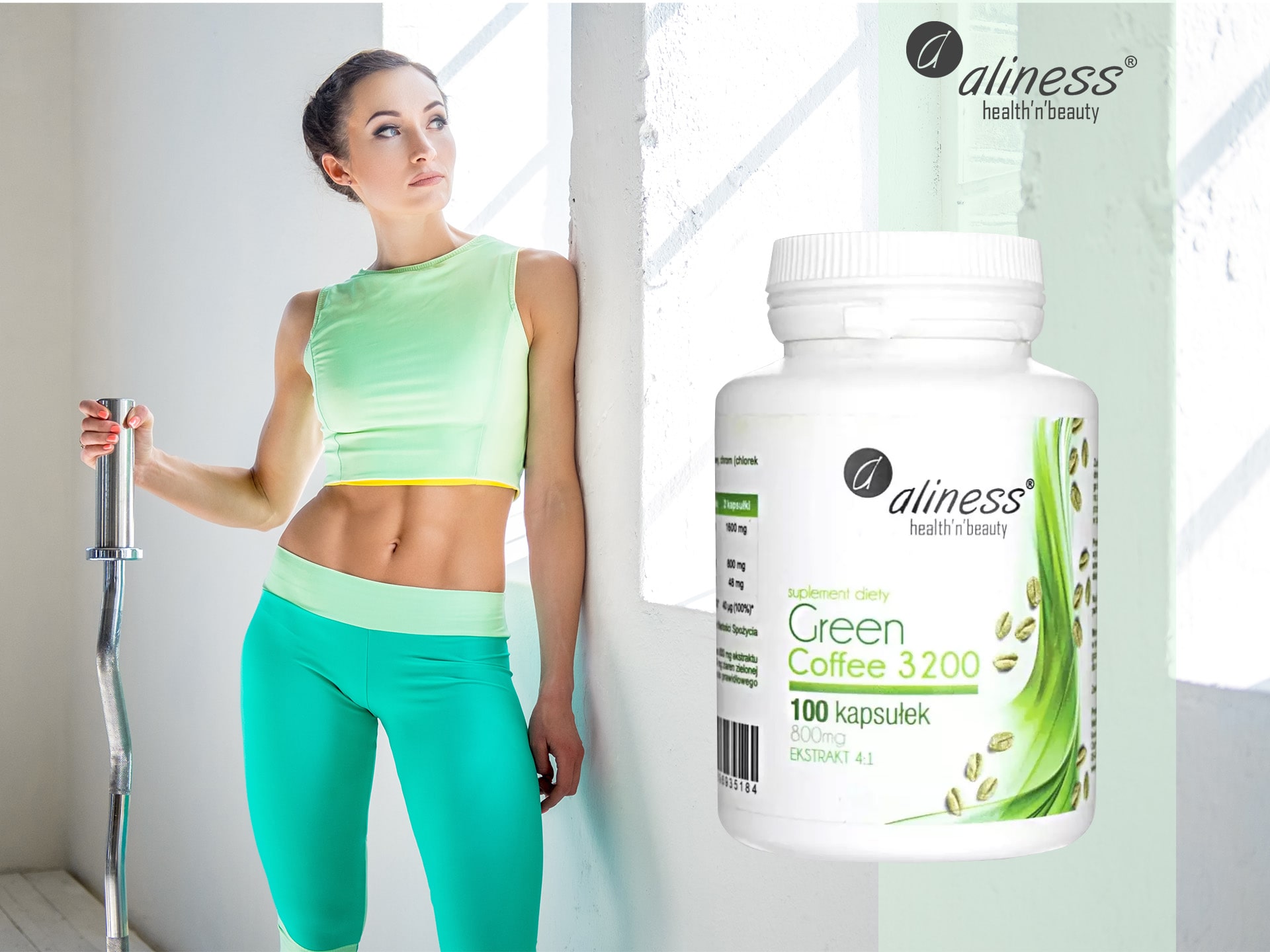 Aliness - Green Coffee 3200 - Extrakt aus grünen Kaffeebohnen