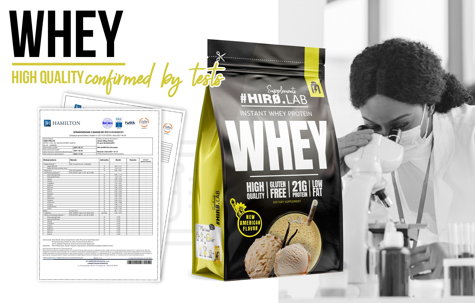 Instant Whey Protein - Protein mit getesteter Zusammensetzung