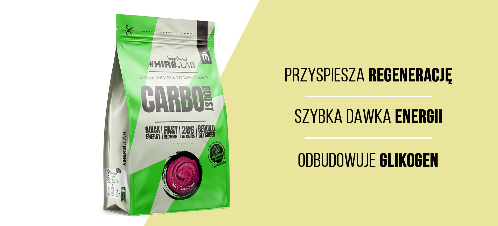 Hiro.Lab - Carbo Boost - kohlenhydratarme Nahrungsergänzung auf Maltodextrin-Basis