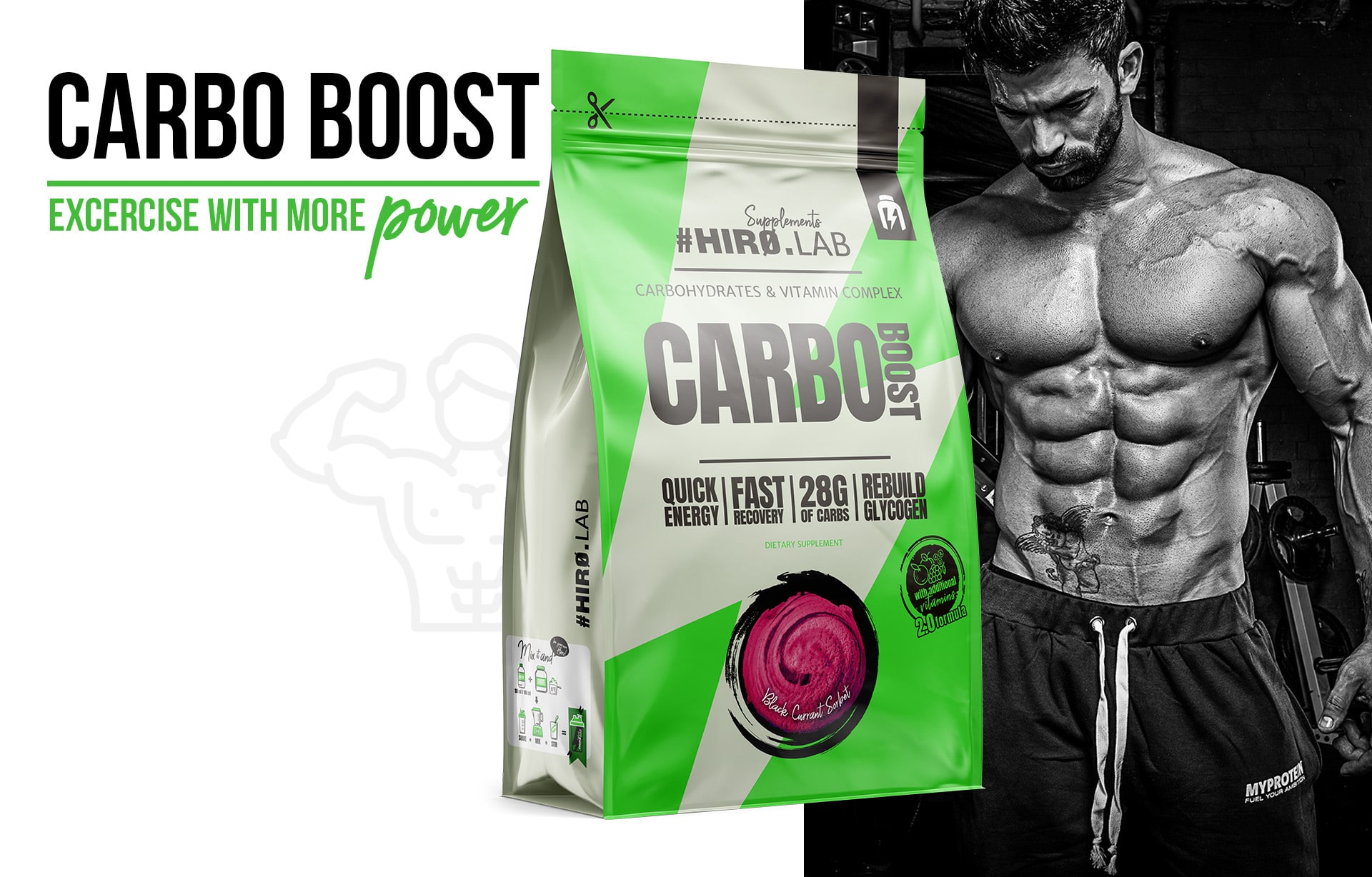 Hiro.Lab - Carbo Boost - kohlenhydratarme Nahrungsergänzung auf Maltodextrin-Basis