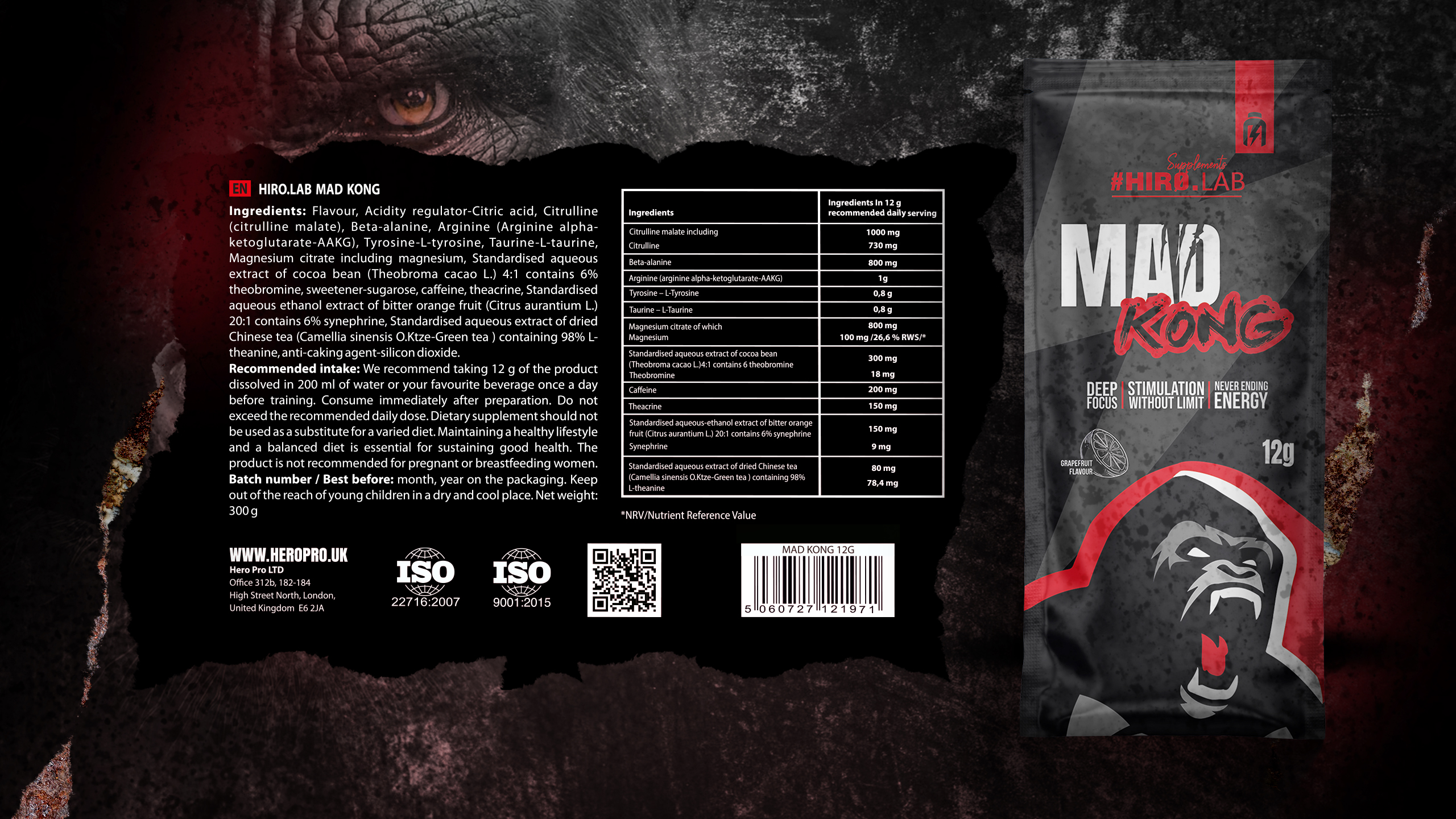 Mad Kong - Vortraining, Energie, Konzentration