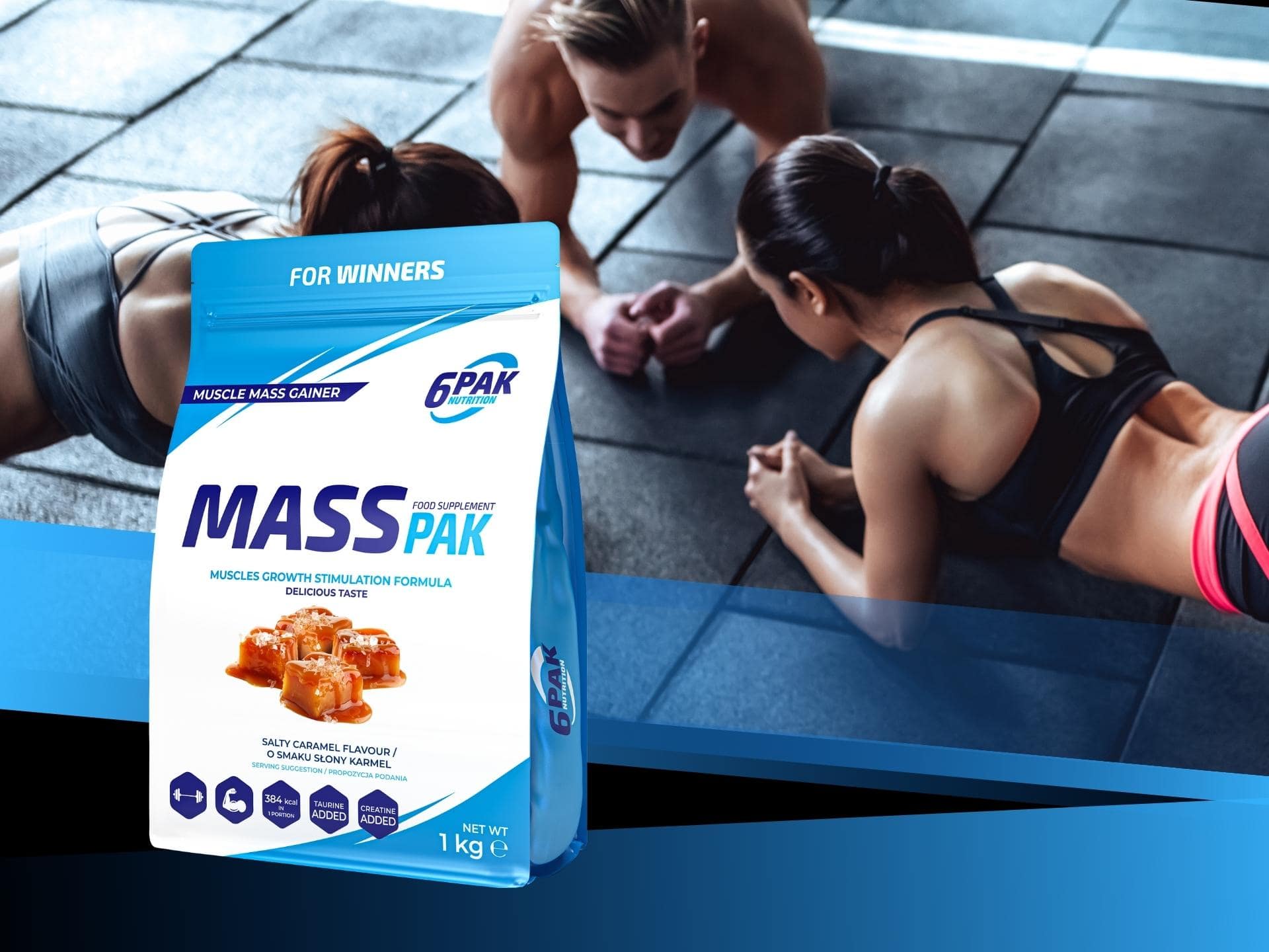 6Pak - MassPak - Shake für den Masseaufbau - Salzkaramell