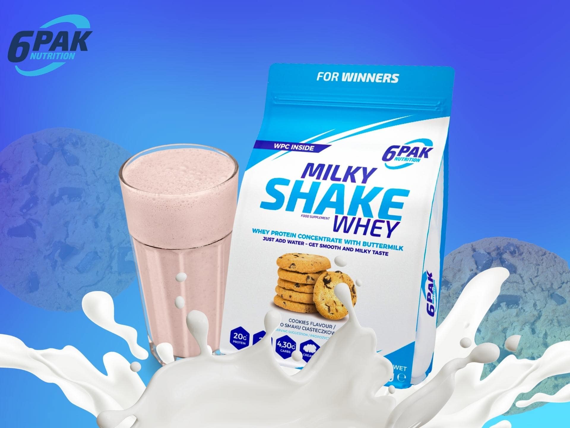 6Pak Nutrition - Milky Shake Whey ciasteczkowy