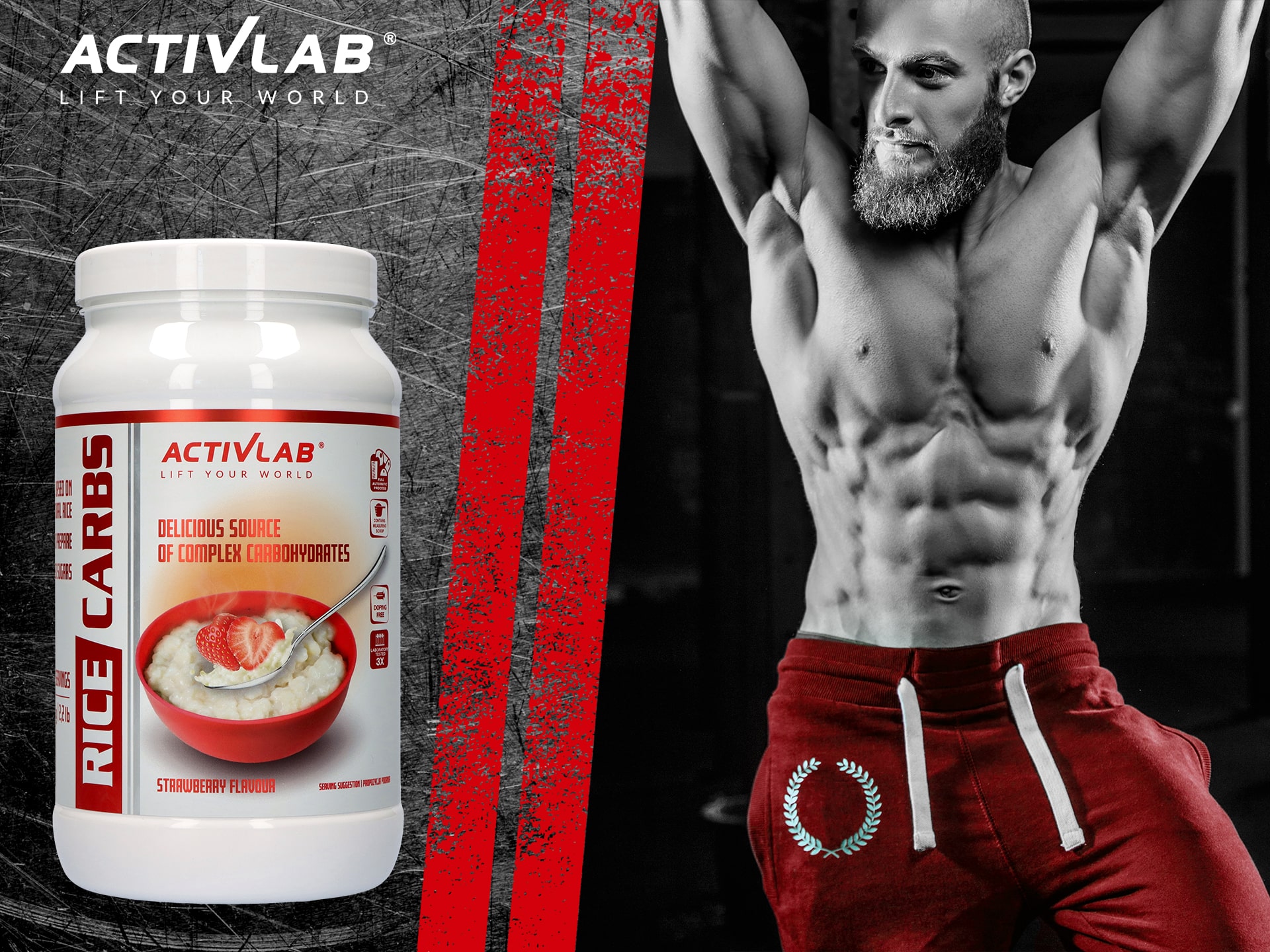 Activlab - Rice Carbs - 1000g - Strawberry